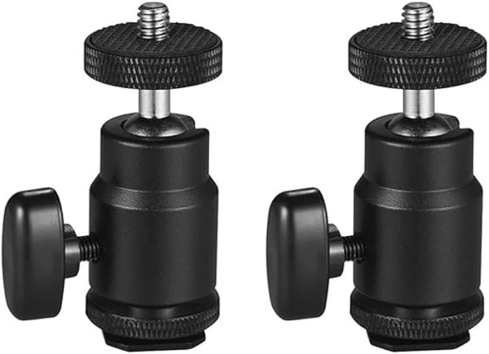 پایه آداپتور سر توپی انعطاف پذیر 2 تکه برای دوربین DSLR، مشکی چند رنگ