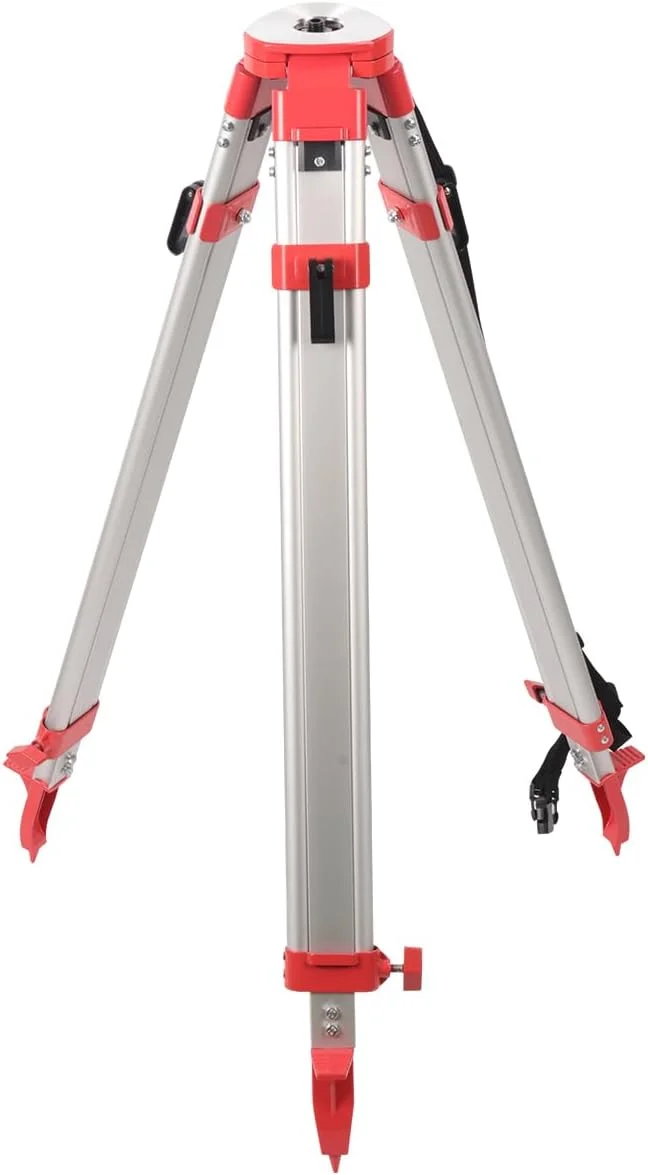 سه پایه آلومینیومی متوسط برای نقشه برداری، سه پایه قابل تنظیم با قفل دوگانه، سبک و بادوام برای توتال استیشن ها