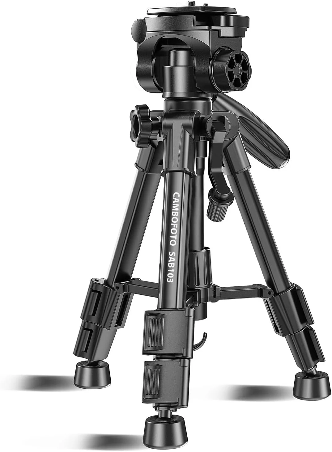 سه پایه رومیزی CAMBOFOTO 62 سانتی متری با گیره آیپد و مانت پیچ 1/4 برای دوربین