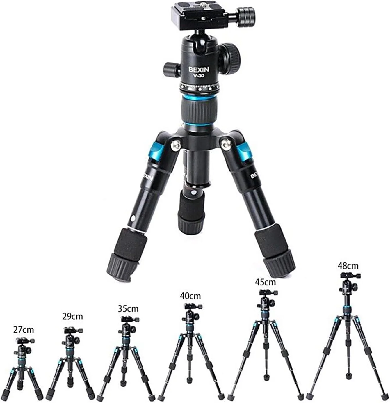 سه پایه چند منظوره رومیزی کوچک قابل حمل ای وینر، سه پایه سلفی موبایل، سه پایه عکاسی دوربین، PTZ کروی چرخان 360 درجه پانوراما