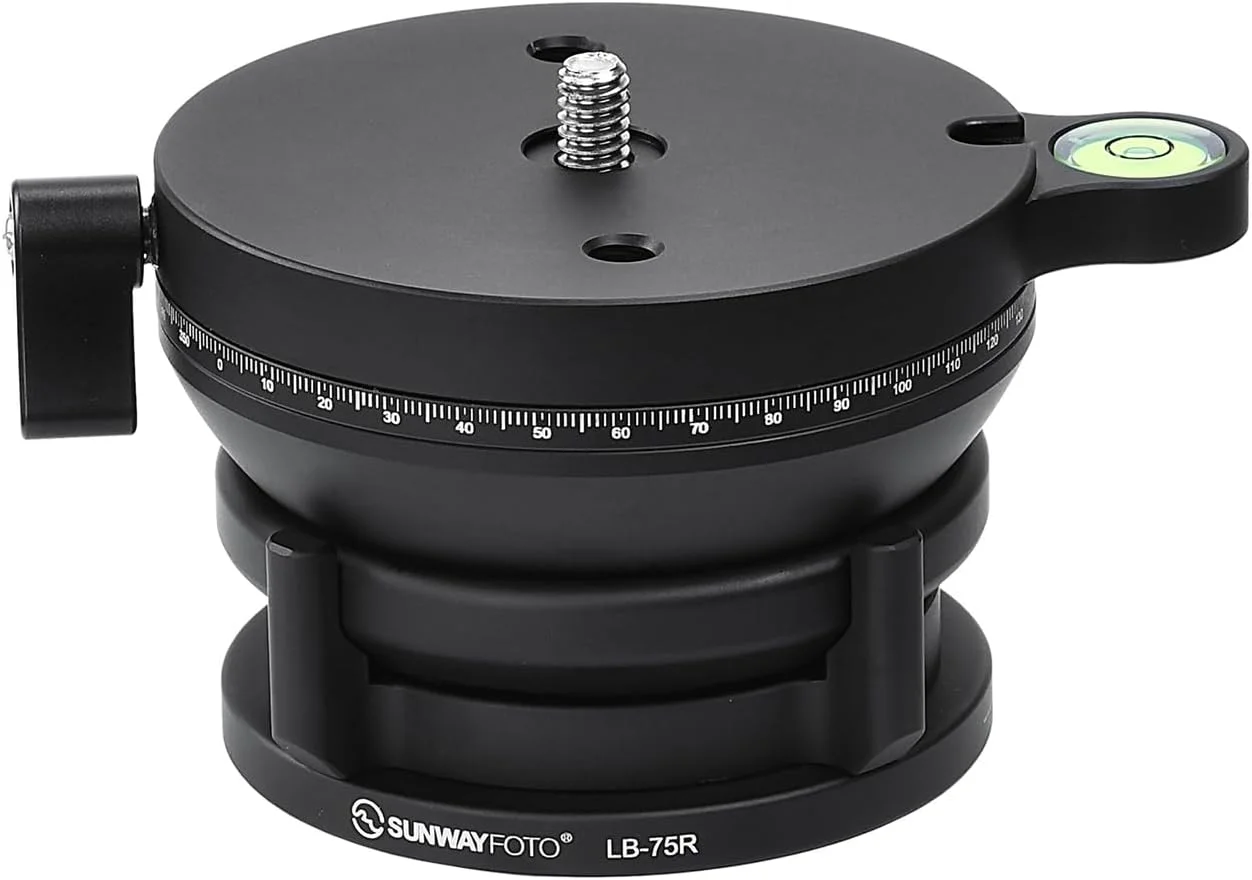 پایه تراز کننده پانورامای ۳۶۰ درجه SUNWAYFOTO LB-75R با ظرفیت بار ۱۵ کیلوگرم