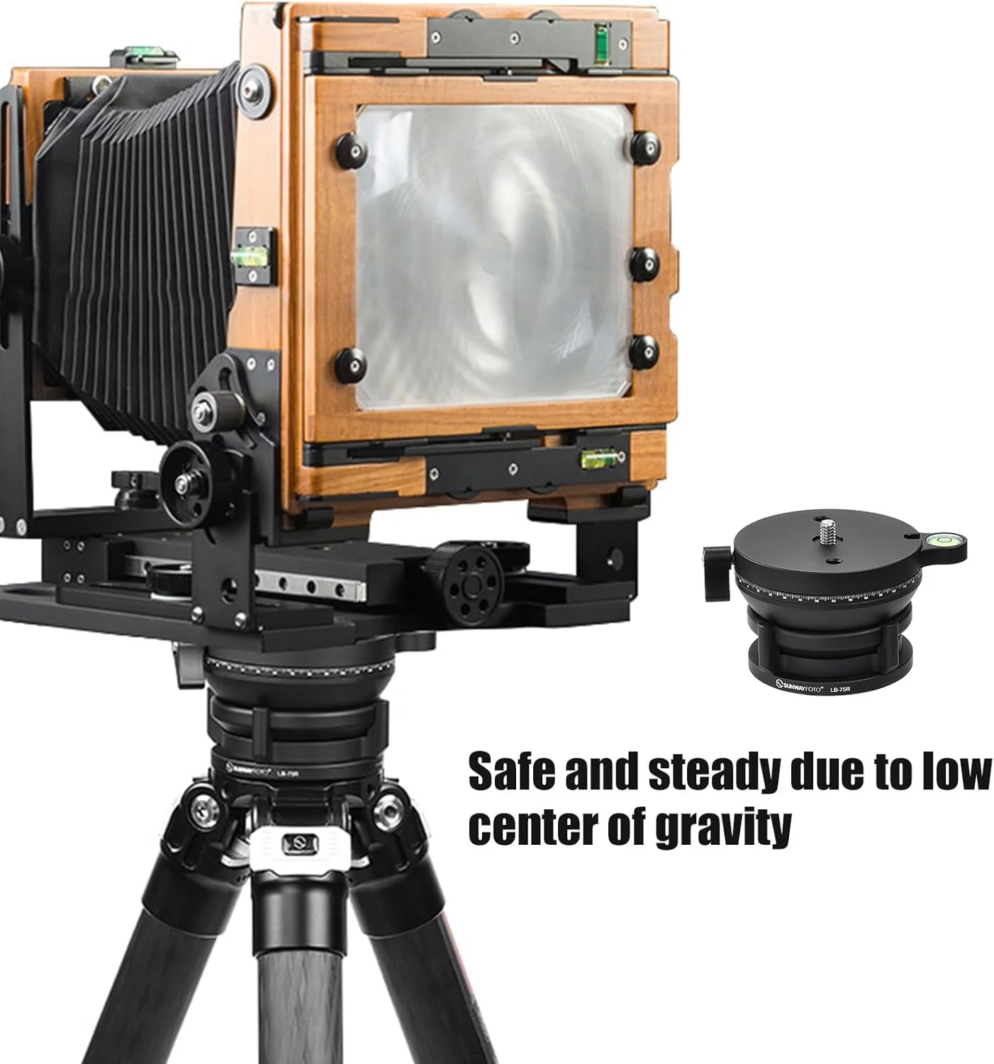 پایه تراز کننده پانورامای ۳۶۰ درجه SUNWAYFOTO LB-75R با ظرفیت بار ۱۵ کیلوگرم