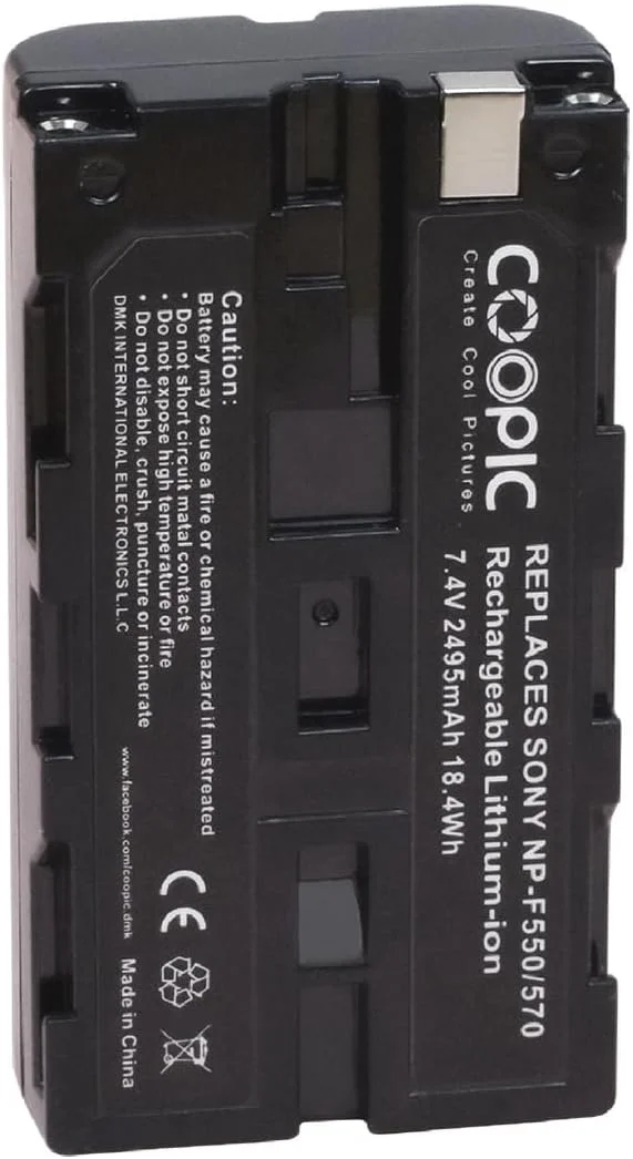 باتری COOPIC مدل NP-F550 F570 با ظرفیت 2495mAh سازگار با دوربین های Sony CCD-RV100 CCD-SL5 CCD-TR12 CCD-TRT97 CCD-TRV37 و غیره