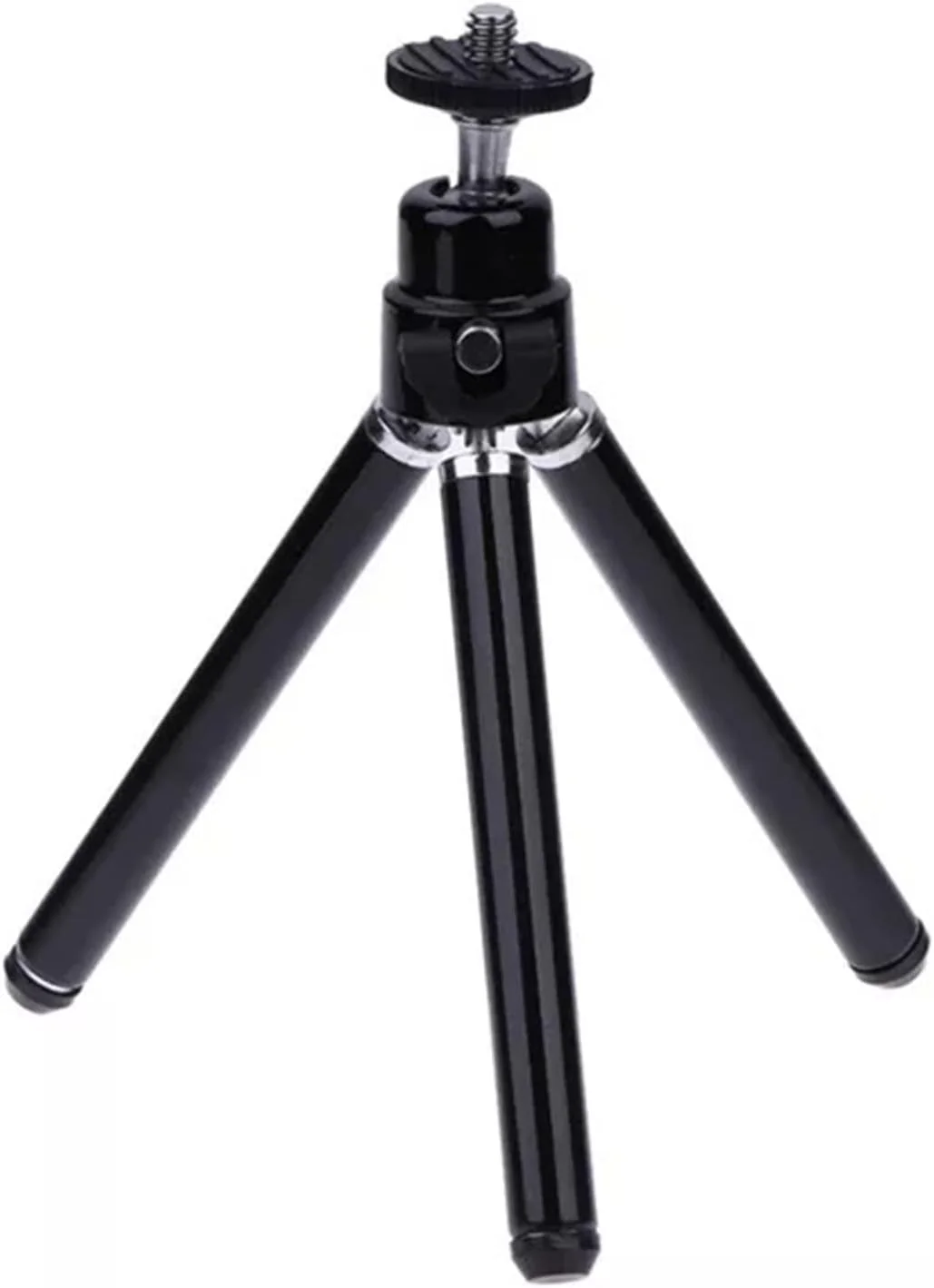 سه پایه تلسکوپی موبایل ZURBAA دو قسمتی، سه پایه دوربین نقره ای مشکی قابل حمل، سه پایه رومیزی عکاسی سلفی جهانی