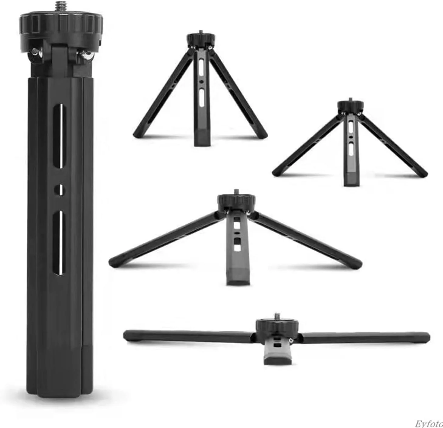 سه پایه کوچک دوربین، سه پایه آلومینیومی دوربین، سه پایه رومیزی کوچک فلزی برای دوربین DSLR، دوربین فیلمبرداری، پروژکتور