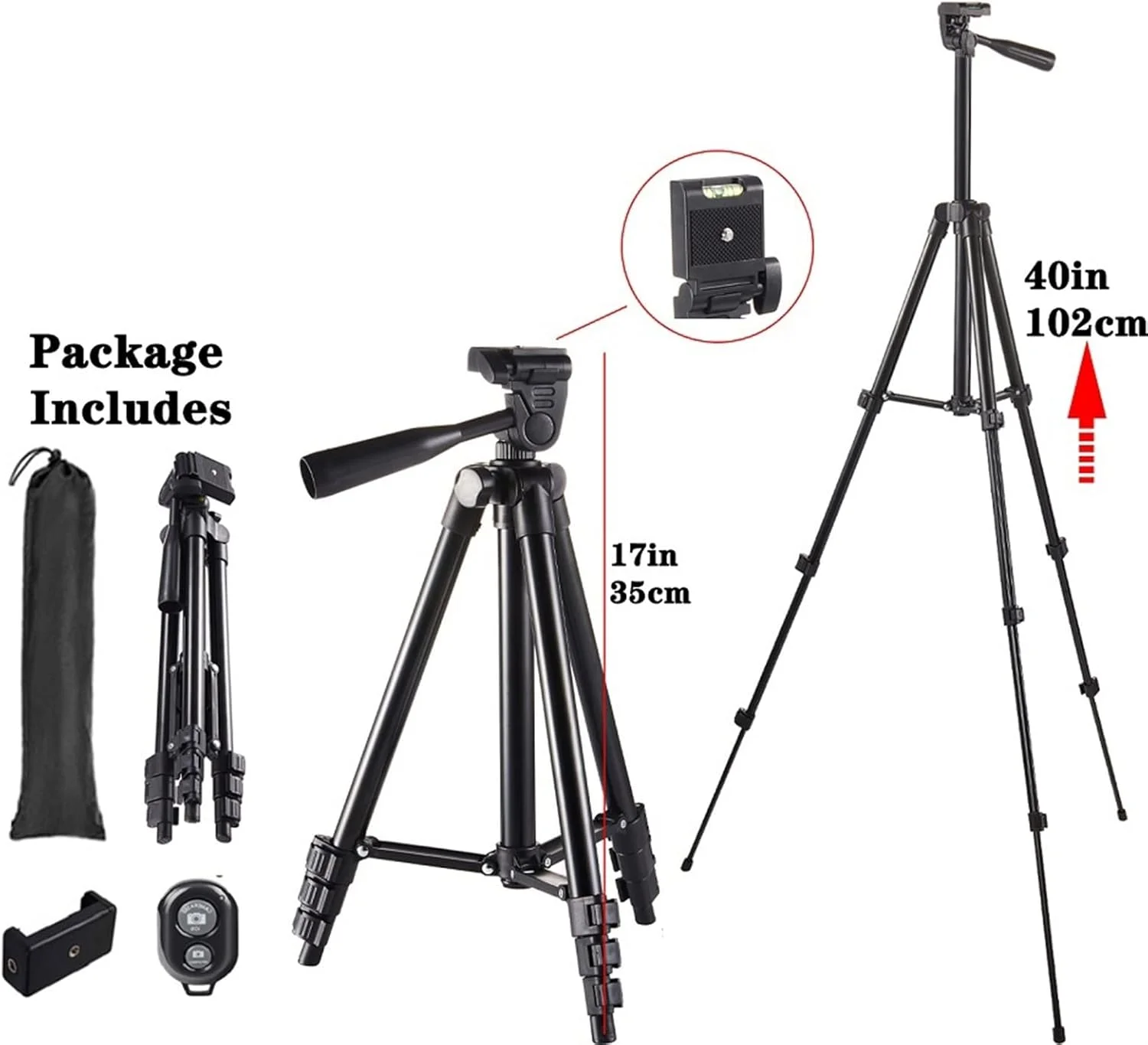 پایه دوربین سه پایه ZURBAA، پایه سلفی تلفن همراه، پایه قابل تنظیم قابل حمل، گیره نگهدارنده تلفن هوشمند، کنترل ویدیو زنده