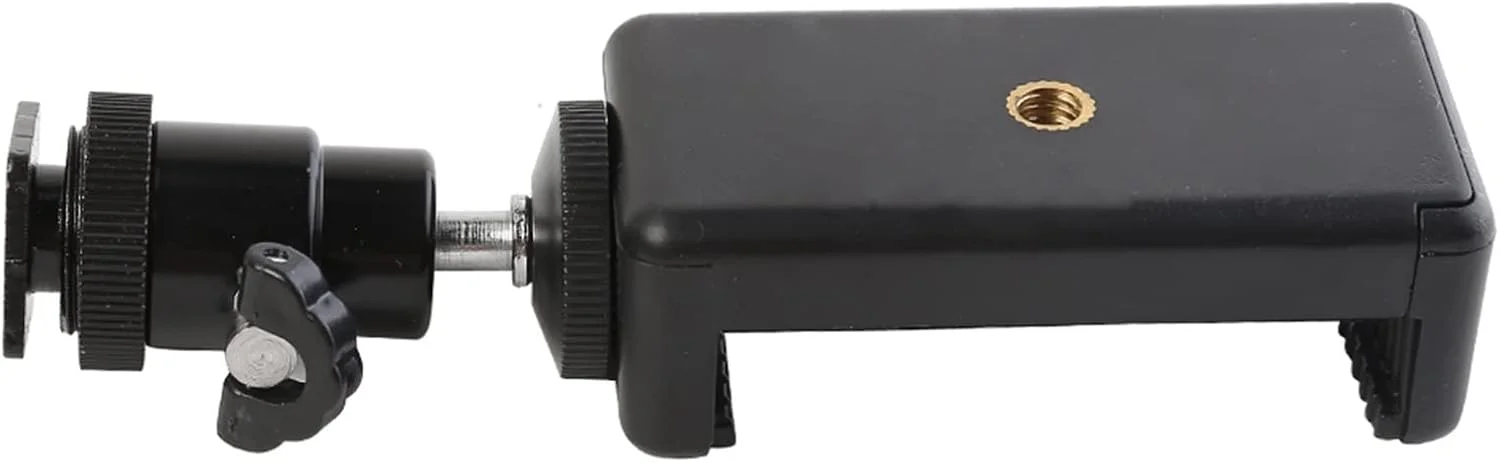 سه پایه نگهدارنده گوشی با رابط پیچ اتصال کفشک فلزی توپی شکل