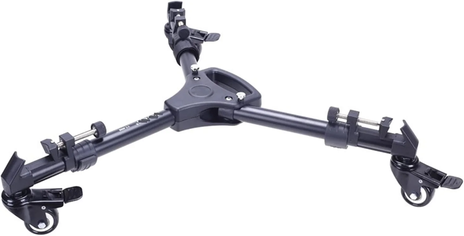 پایه چرخ دار آلومینیومی سه پایه عکاسی، تاشو و جهانی با حداکثر تحمل بار