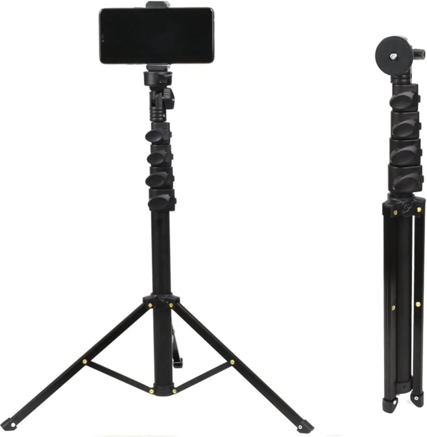 سه پایه دوربین ZURBAA، سه پایه تلفن همراه مناسب فضای باز، پنج قسمتی قابل حمل با قابلیت چرخش پانوراما