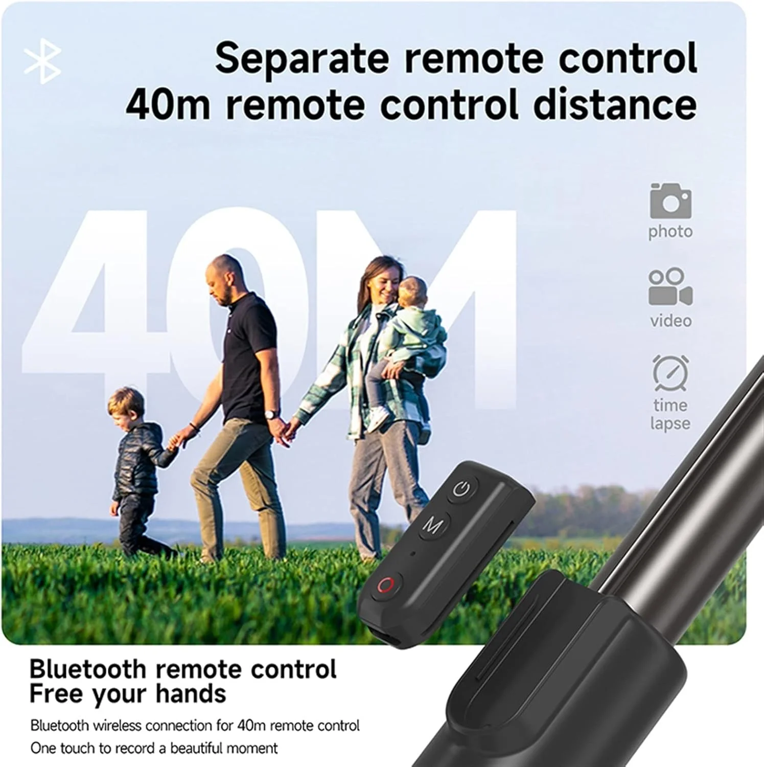 سه پایه و مونوپاد ZURBAA به همراه ریموت کنترل بلوتوثی بی سیم برای دوربین های اکشن و گوشی های هوشمند سه پایه و مونوپاد ZURBAA به همراه ریموت کنترل بلوتوثی بی سیم برای دوربین های اکشن و گوشی های هوشمند