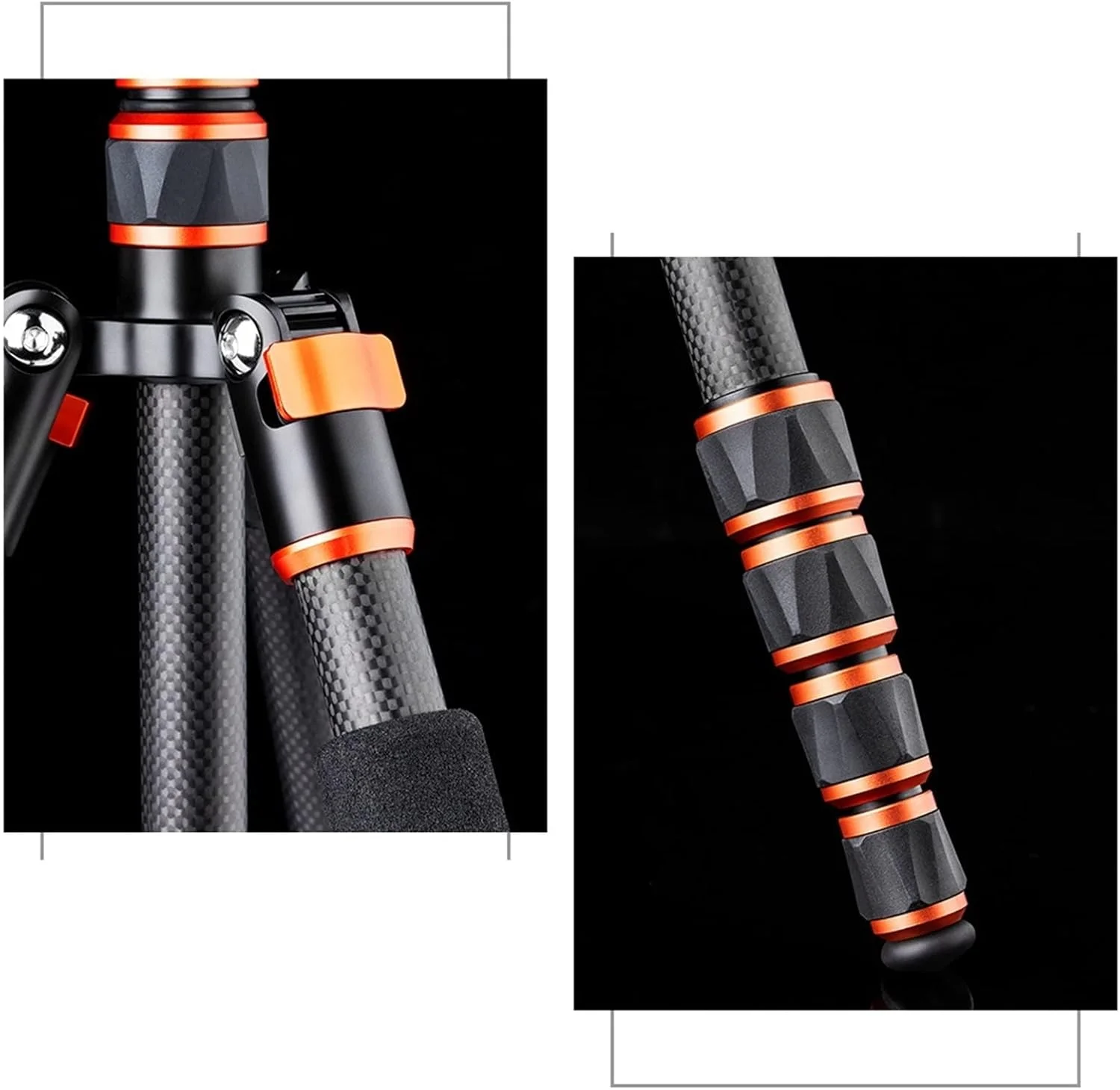 سه پایه دوربین فیبر ZURBAA، سه پایه مسافرتی سبک وزن قابل حمل با سر توپی پانوراما