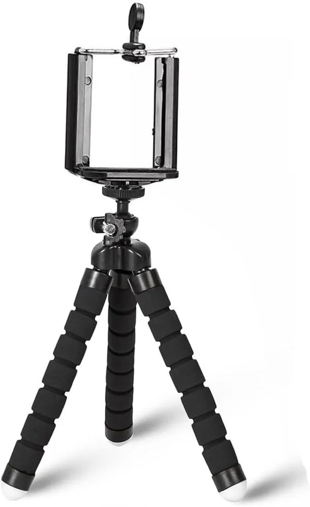 پایه نگهدارنده گوشی موبایل ZURBAA، سه پایه انعطاف پذیر اسفنجی اختاپوسی کوچک برای تلفن، سه پایه دوربین کوچک، نگهدارنده تلفن (رنگ: Hortel)