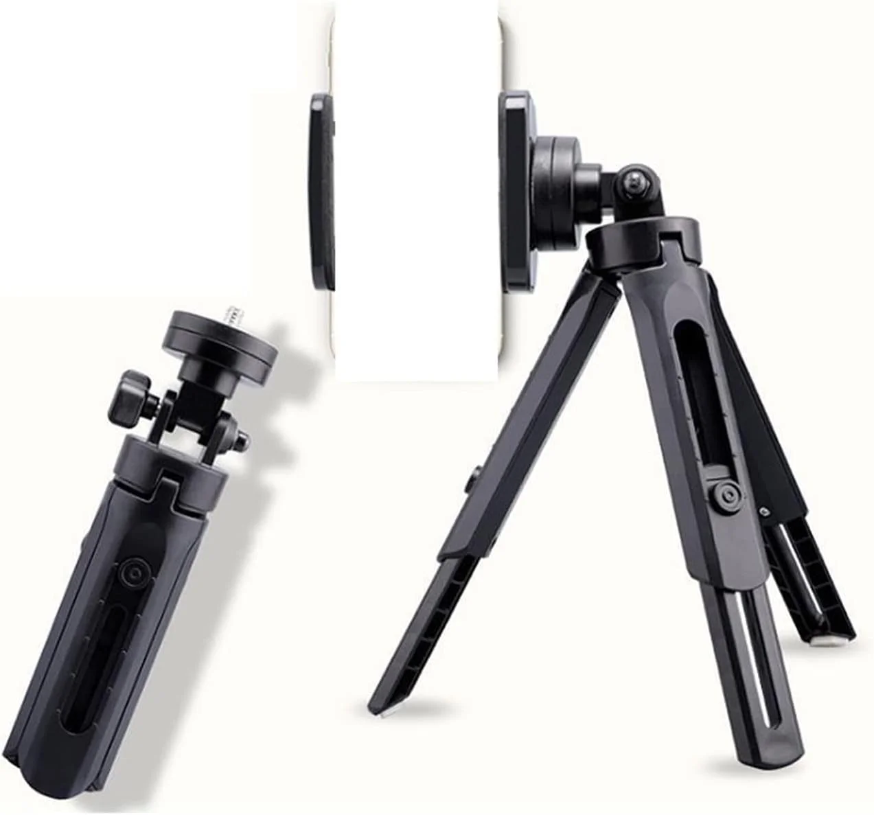 سه پایه دوربین ZURBAA، سه پایه سلفی کوچک قابل جدا شدن، سه پایه رومیزی قابل حمل دوربین و تلفن همراه با سر توپی