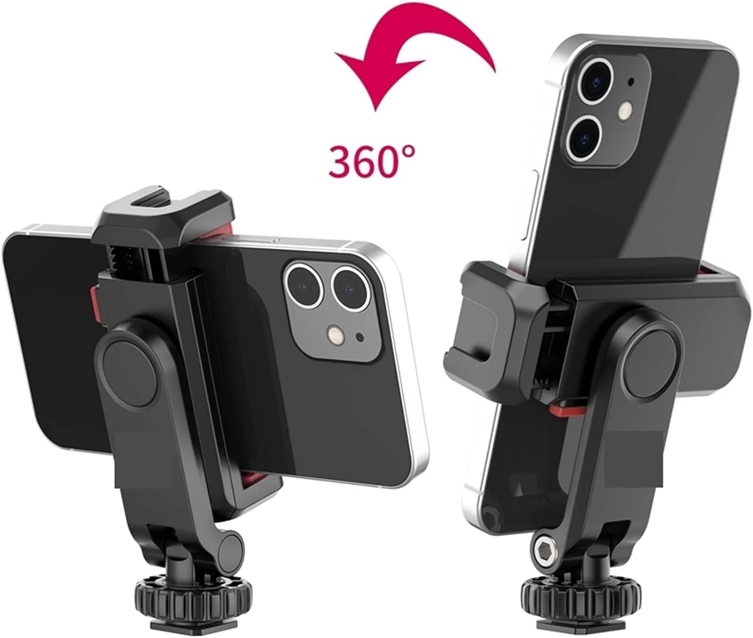 نگهدارنده گوشی سه پایه ZURBAA با قابلیت چرخش و شوت عمودی به همراه گیره کفشک سرد