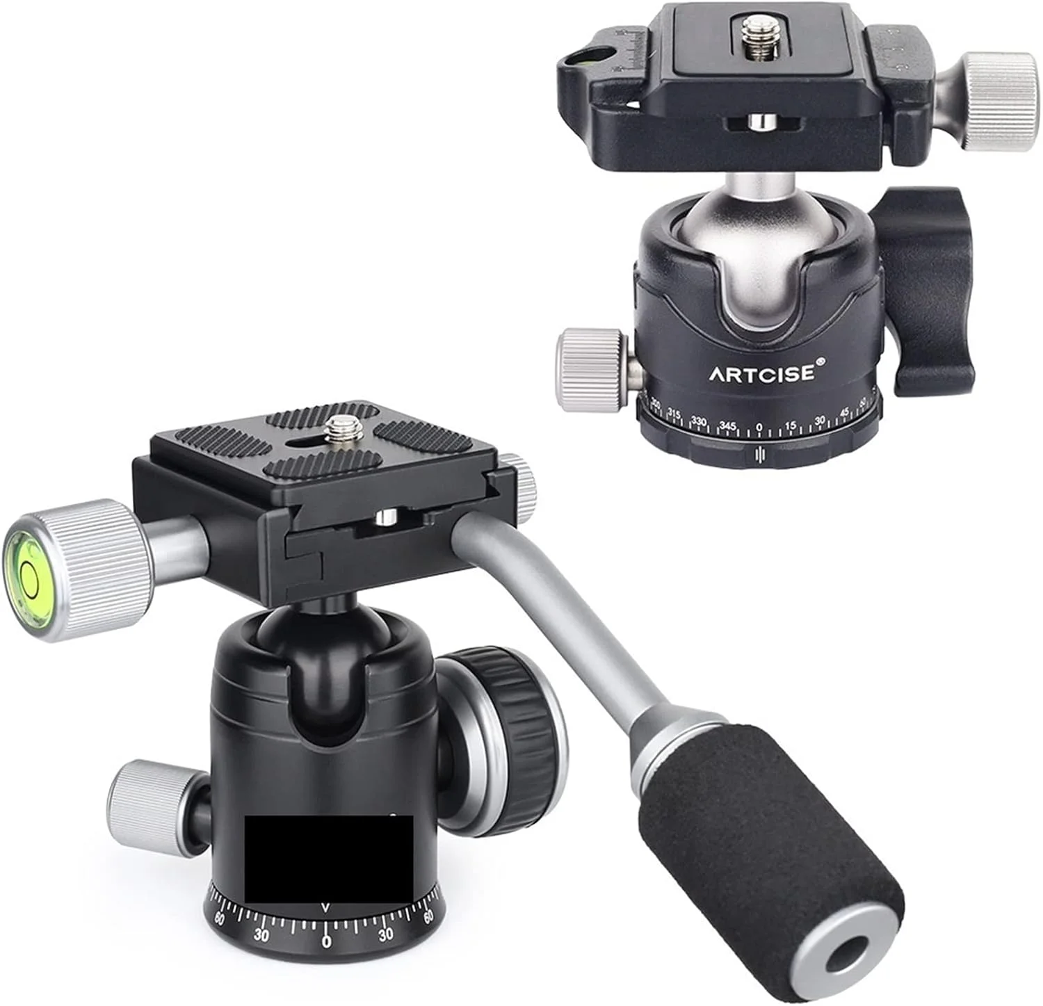 سه پایه دوربین ZURBAA، سه پایه رومیزی سبک و قابل حمل با سر توپی و دسته، حداکثر بار برای دوربین و گوشی