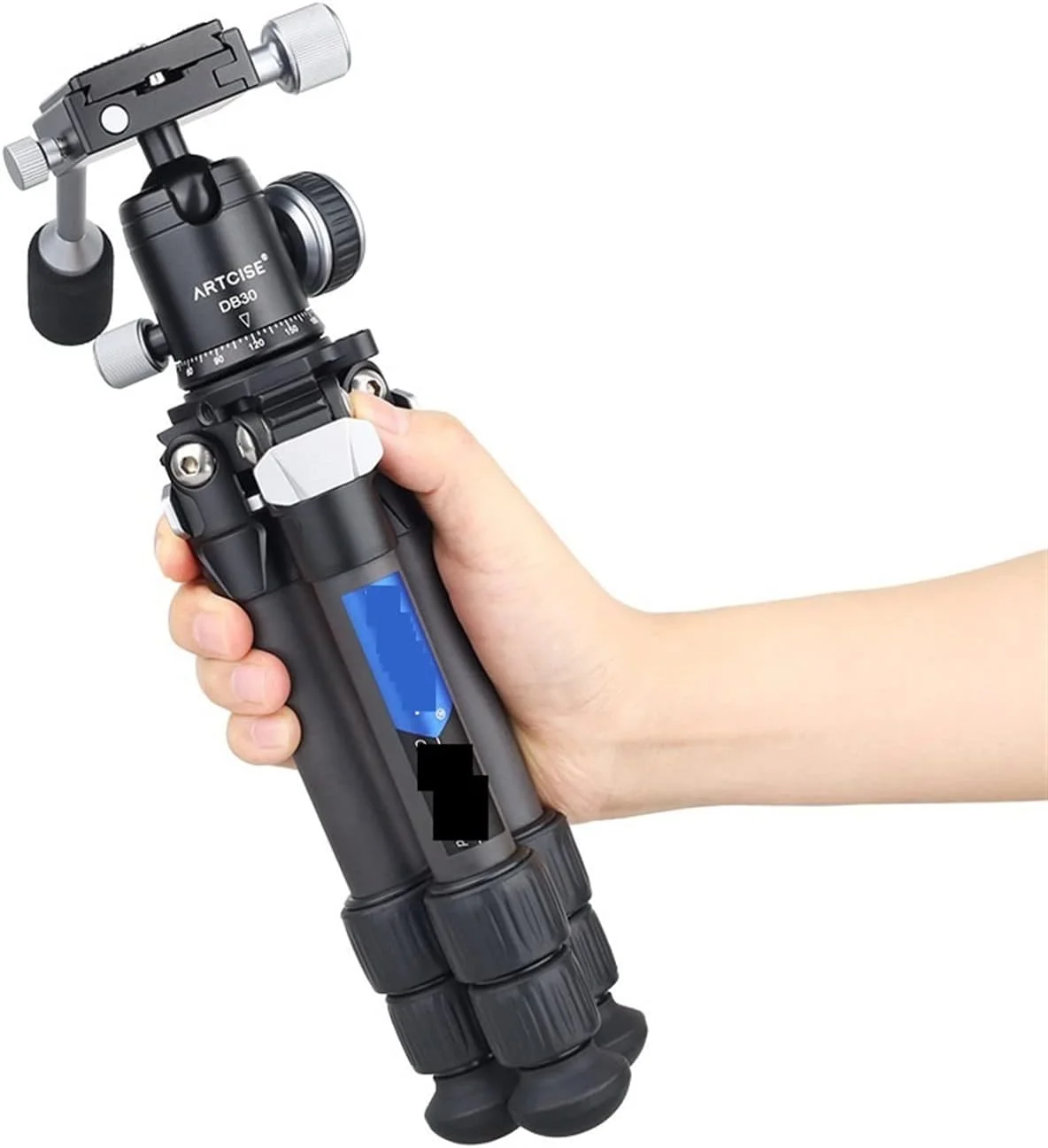 سه پایه دوربین ZURBAA، سه پایه رومیزی سبک و قابل حمل با سر توپی و دسته، حداکثر بار برای دوربین و گوشی