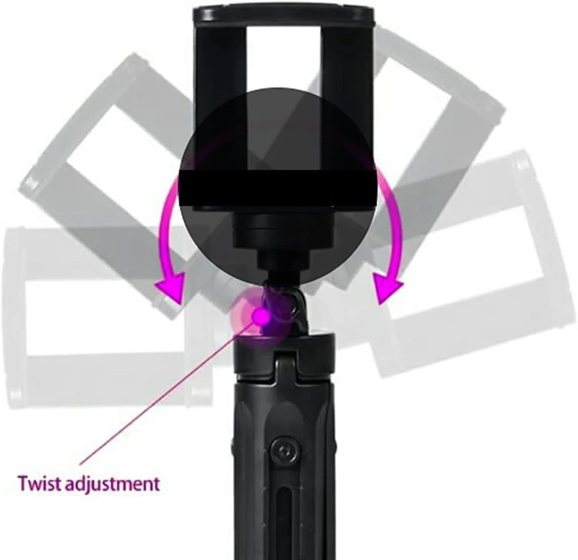 سه پایه کوچک رومیزی دوربین گوشی موبایل با سر توپی انعطاف پذیر و جداشدنی