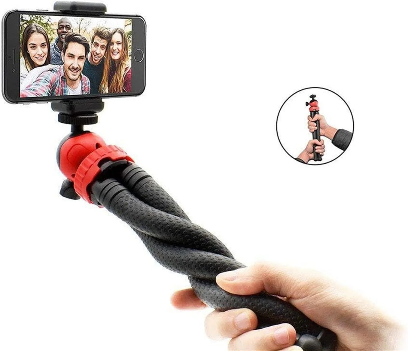 سه پایه رومیزی قابل حمل ZURBAA، سه پایه انعطاف پذیر مسافرتی تلفن همراه، براکت تک پایه، مونوپاد، میله سلفی