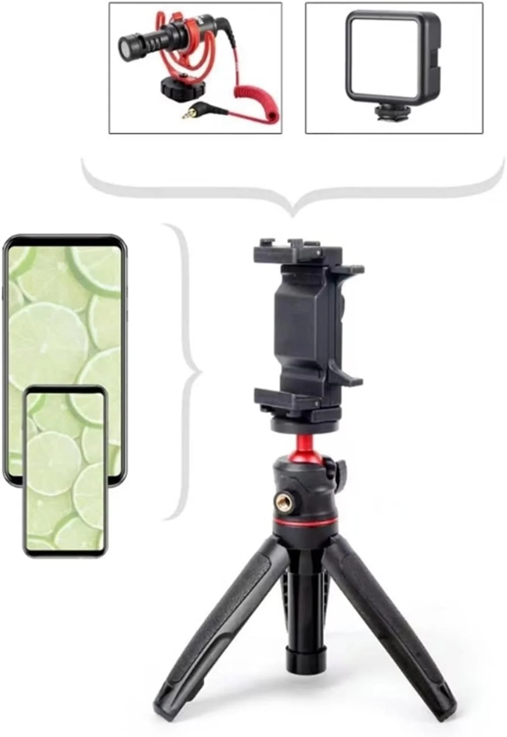 سه پایه کوچک، مونوپاد دستی، میله سلفی، سه پایه رومیزی قابل افزایش طول برای دوربین تلفن همراه