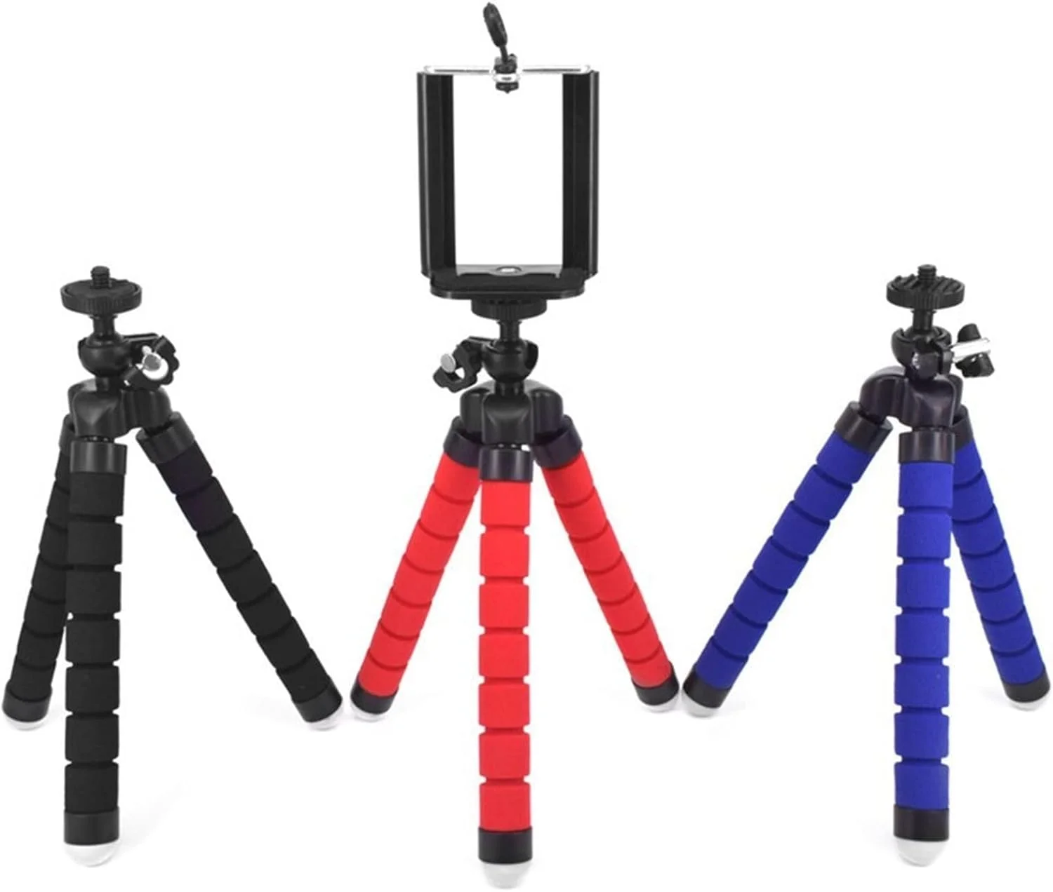 سه پایه انعطاف پذیر کوچک ZURBAA با شاتر از راه دور بی سیم برای سه پایه دوربین کوچک، گیره نگهدارنده تلفن سه پایه انعطاف پذیر کوچک ZURBAA با شاتر از راه دور بی سیم برای سه پایه دوربین کوچک، گیره نگهدارنده تلفن