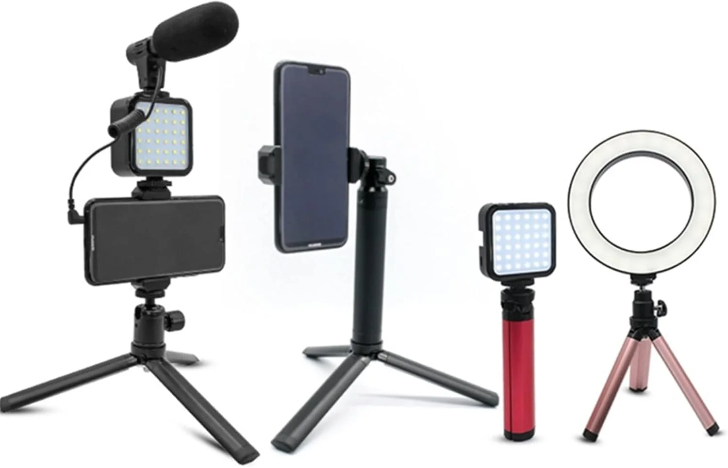 سه پایه کوچک تاشو ZURBAA، سه پایه مسافرتی قابل حمل، پایه پیچ استاندارد برای نور پرکننده