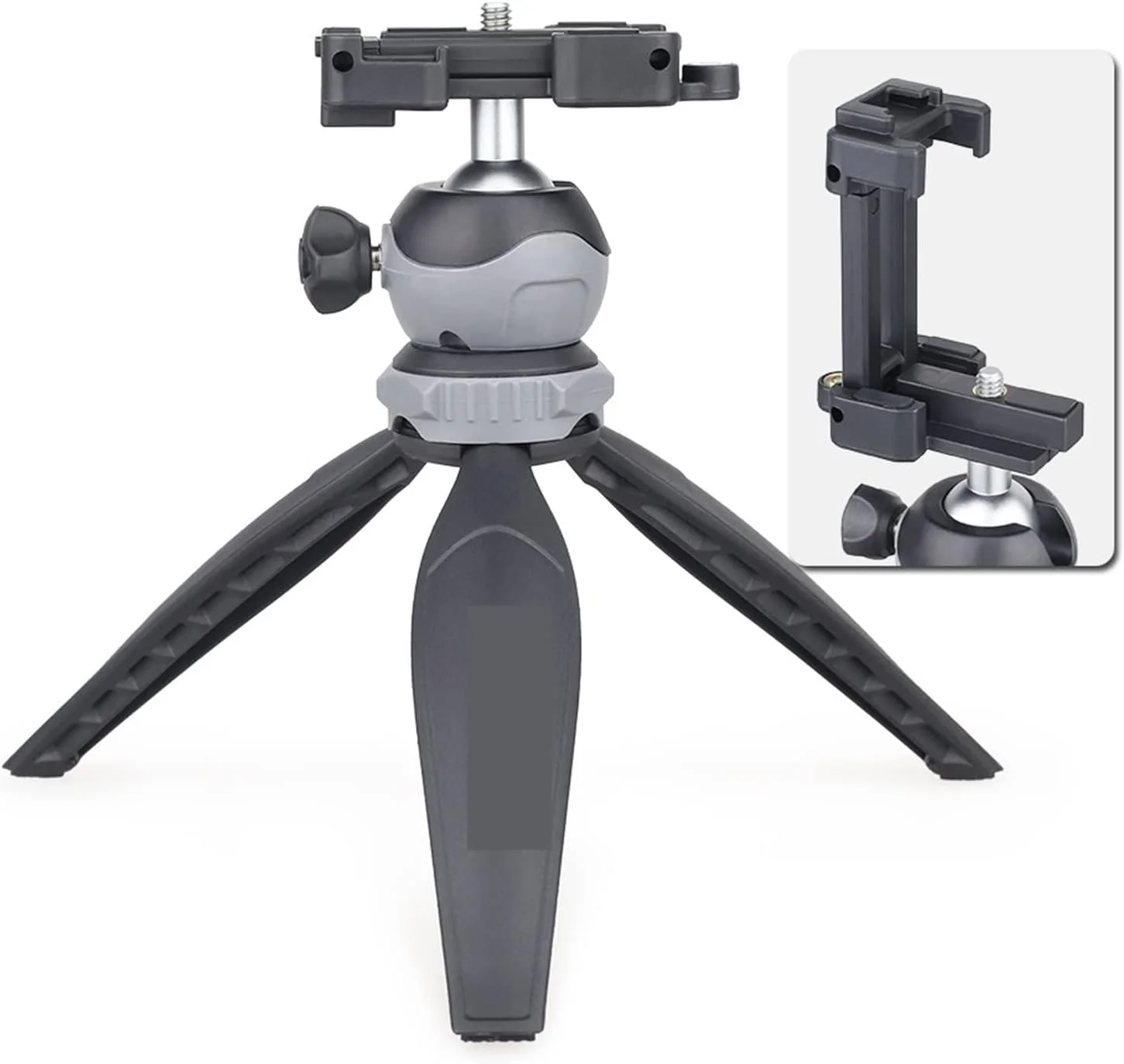 پایه نگهدارنده گوشی موبایل ZURBAA، سه پایه رومیزی کوچک و هد توپی کفشک سرد برای تلفن هوشمند