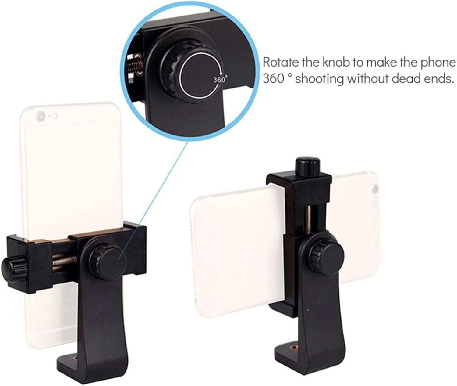 گیره نگهدارنده موبایل سه پایه ZURBAA سازگار با تمام پیچ ها، هولدر گوشی موبایل، مانت سه پایه، آداپتور سه پایه رومیزی