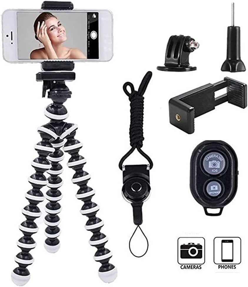 سه پایه کوچک، پایه سه پایه دوربین، سه پایه تلفن همراه، پایه رومیزی برای نگهدارنده دوربین اکشن