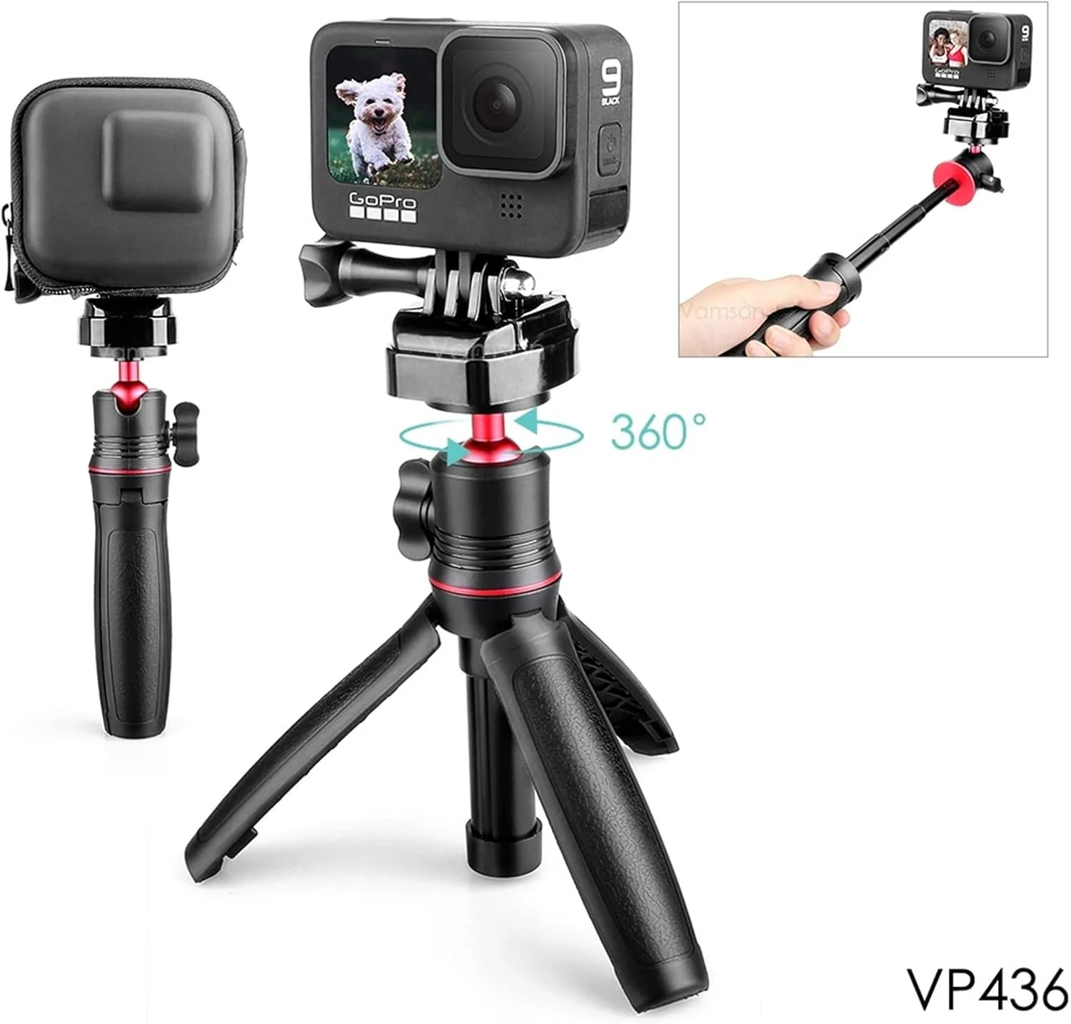 سه پایه تاشو به همراه کیف نگهداری مناسب برای دوربین