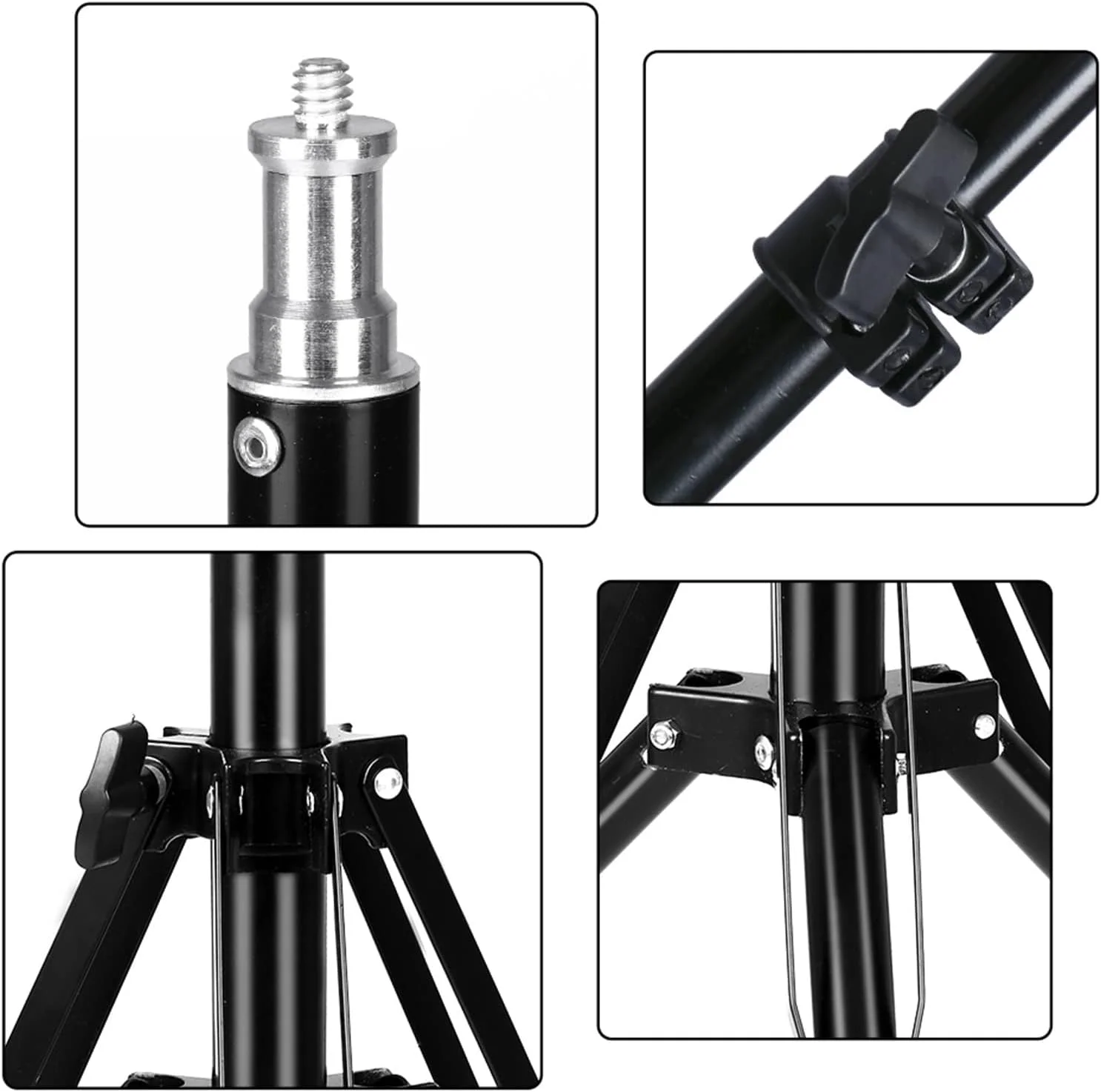 پایه نگهدارنده گوشی موبایل ZURBAA، نور عکاسی، فلاش، پایه چتر، پیچ اینچی، نگهدارنده سر، براکت سه پایه