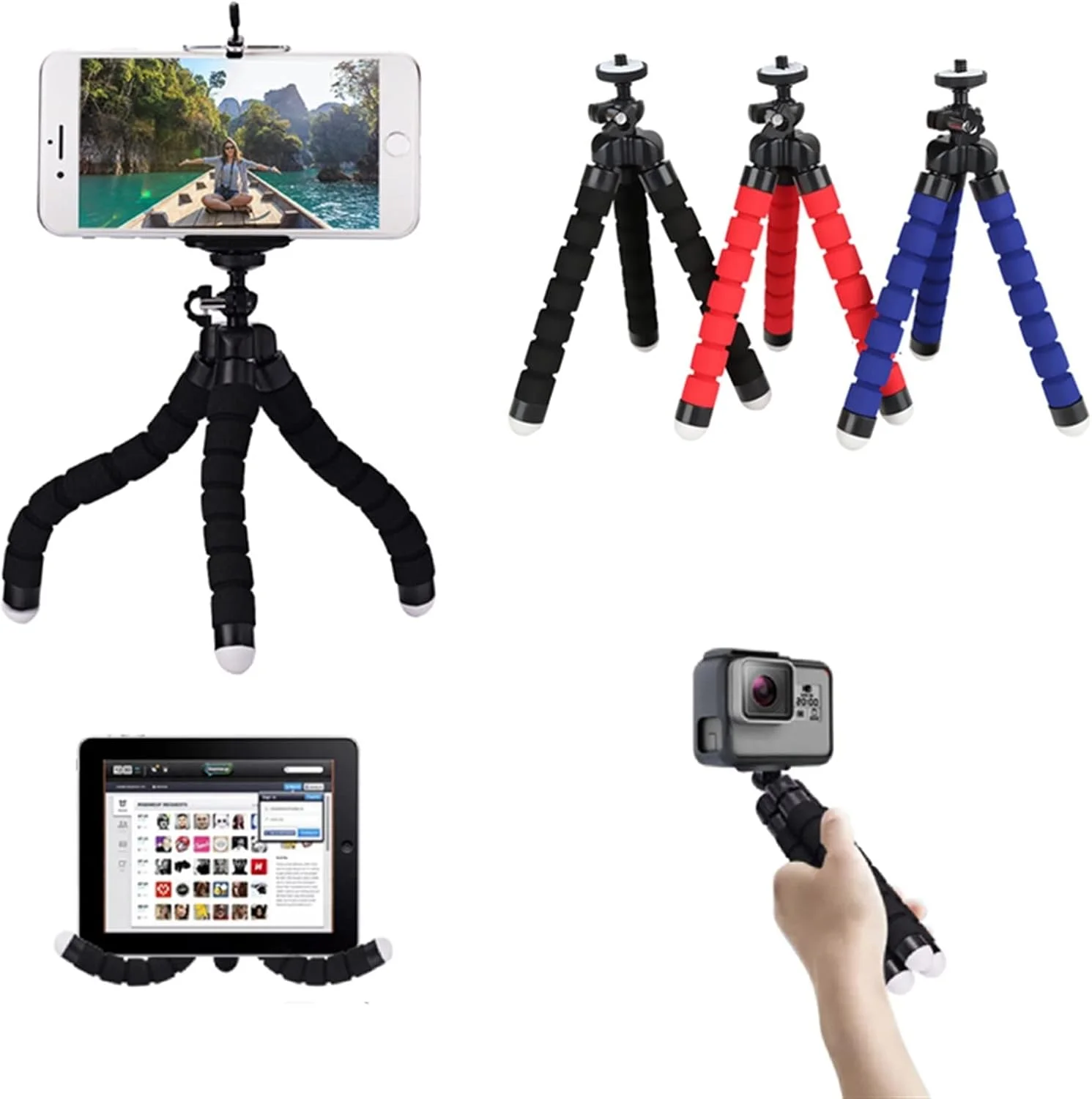 سه پایه نگهدارنده گوشی موبایل، گیره و پایه انعطاف پذیر مینی