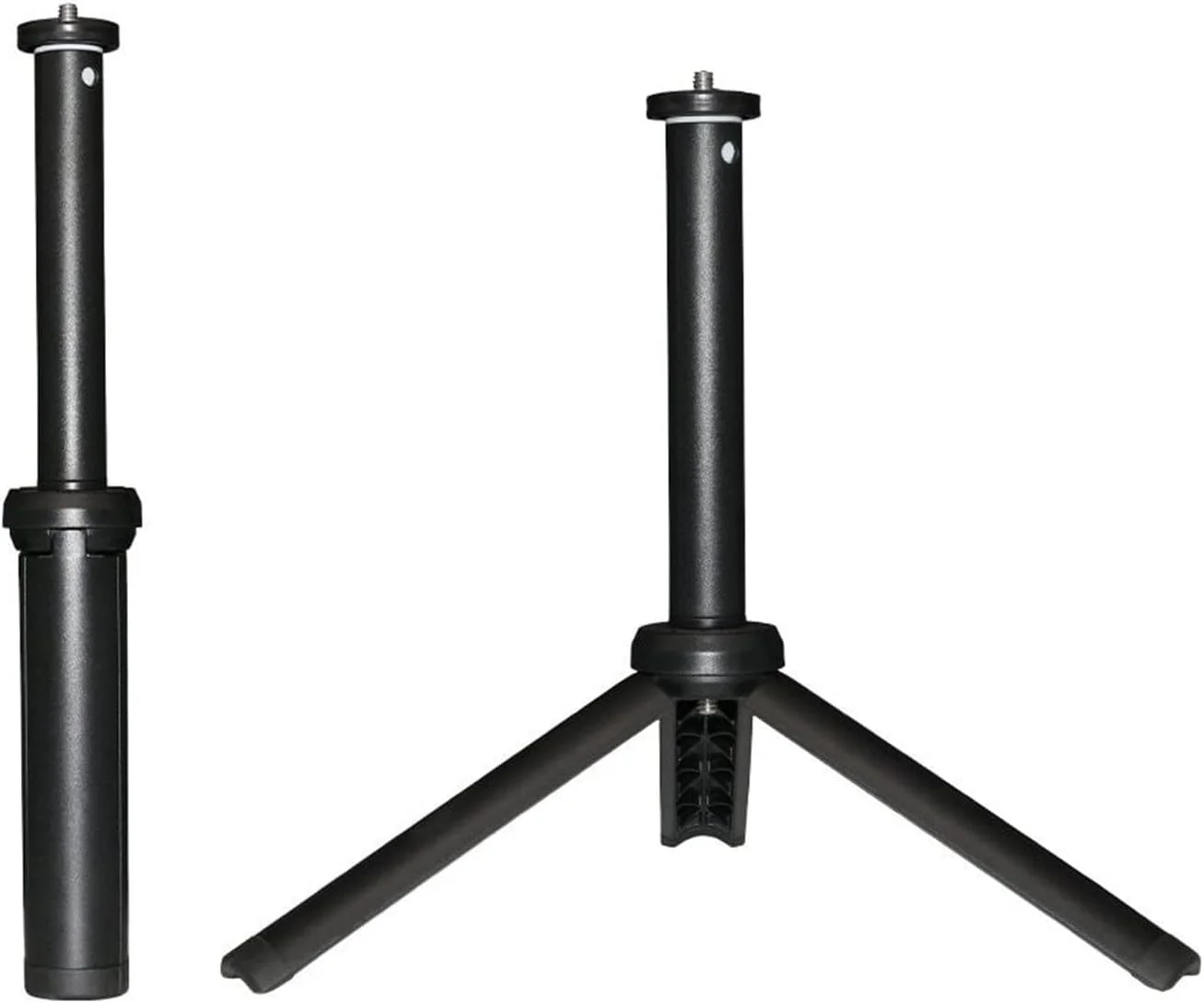 میله افزایش طول محور سه پایه ZURBAA، سه پایه تاشو قابل حمل برای وب کم، تلفن همراه، دوربین اکشن کوچک