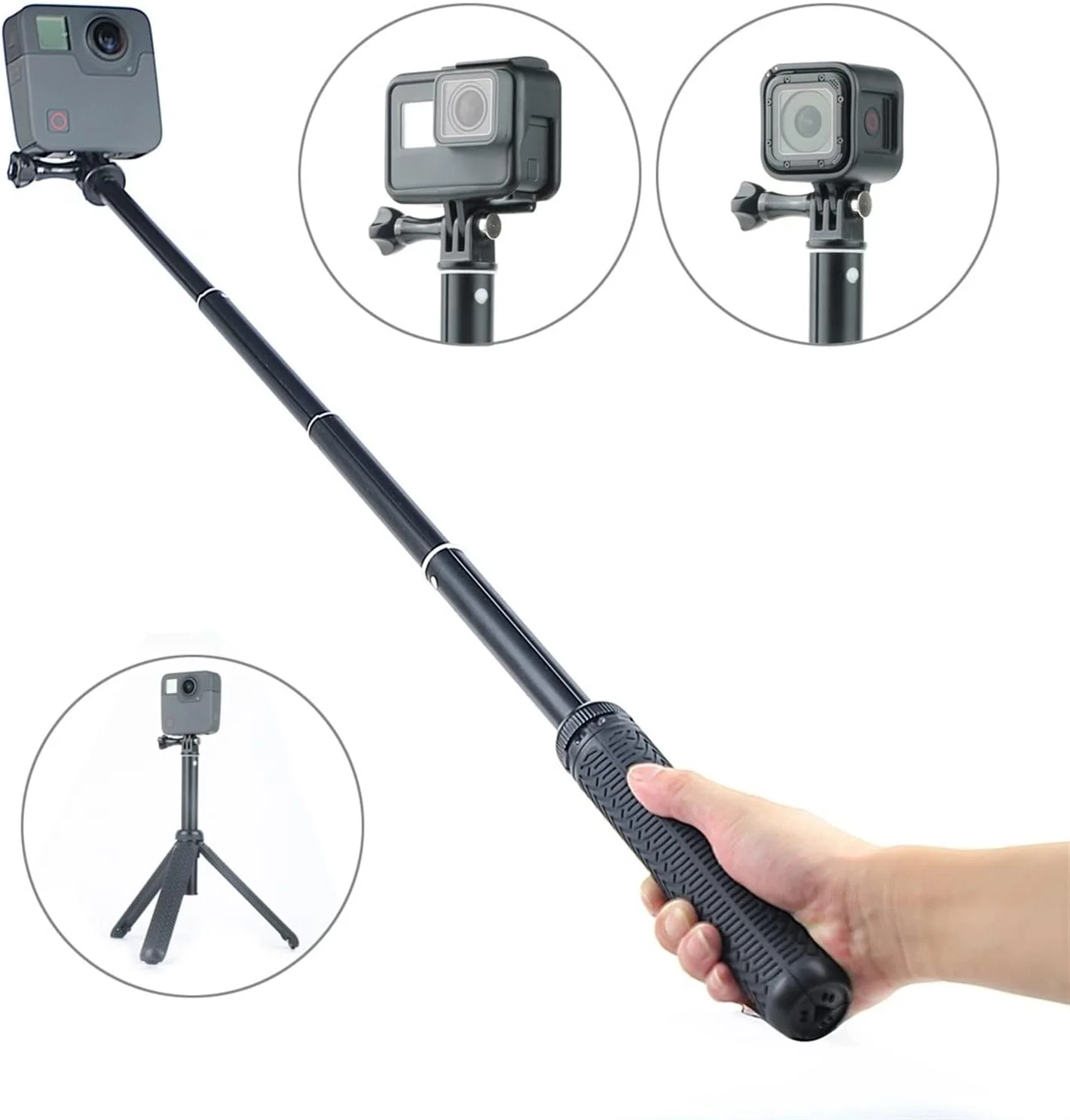 پایه نگهدارنده گوشی موبایل، سه پایه، میله مونوپاد قابل افزایش طول، دسته نگهدارنده، مونوپاد سلفی برای دوربین اکشن پایه نگهدارنده گوشی موبایل، سه پایه، میله مونوپاد قابل افزایش طول، دسته نگهدارنده، مونوپاد سلفی برای دوربین اکشن