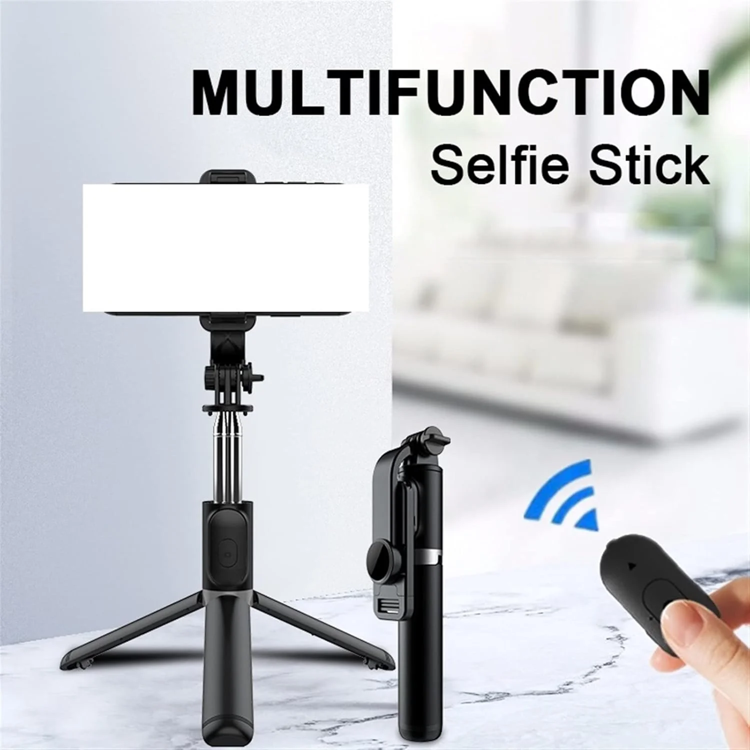 مونوپاد سه پایه کوچک با شاتر از راه دور و قابلیت افزایش طول