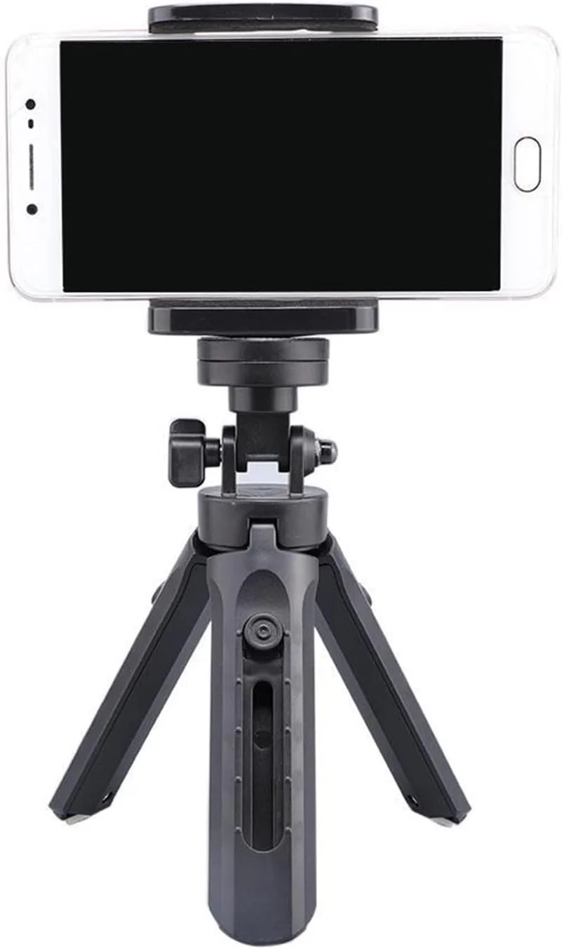 سه پایه فیلمبرداری، پایه سه پایه با دسته، سه پایه تلسکوپی کوچک، گریپ گوشی هوشمند، سه پایه جمع و جور سلفی استیک، تثبیت کننده با گیره تلفن