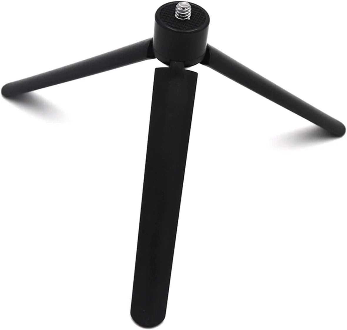 سه پایه کوچک یونیورسال مشکی پلاستیکی به همراه گیره نگهدارنده گوشی موبایل و دوربین