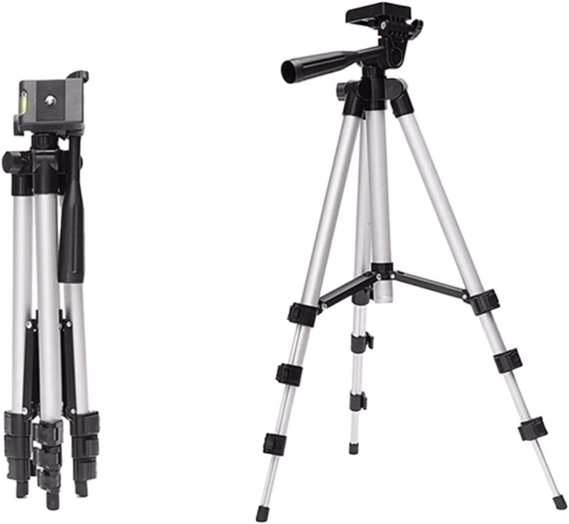 سه پایه ZURBAA قابل افزایش طول برای موبایل، تلفن هوشمند و دوربین دیجیتال به همراه گیره نگهدارنده