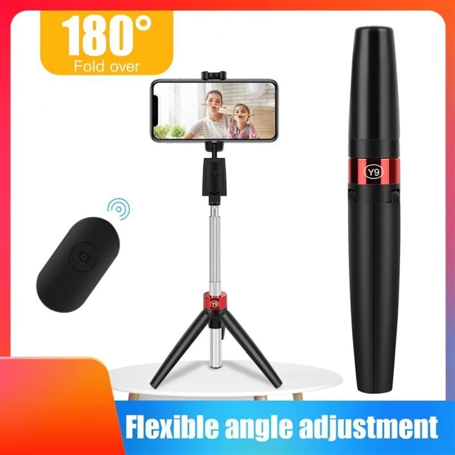 پایه سلفی سه پایه با نگهدارنده تلفن همراه بی سیم