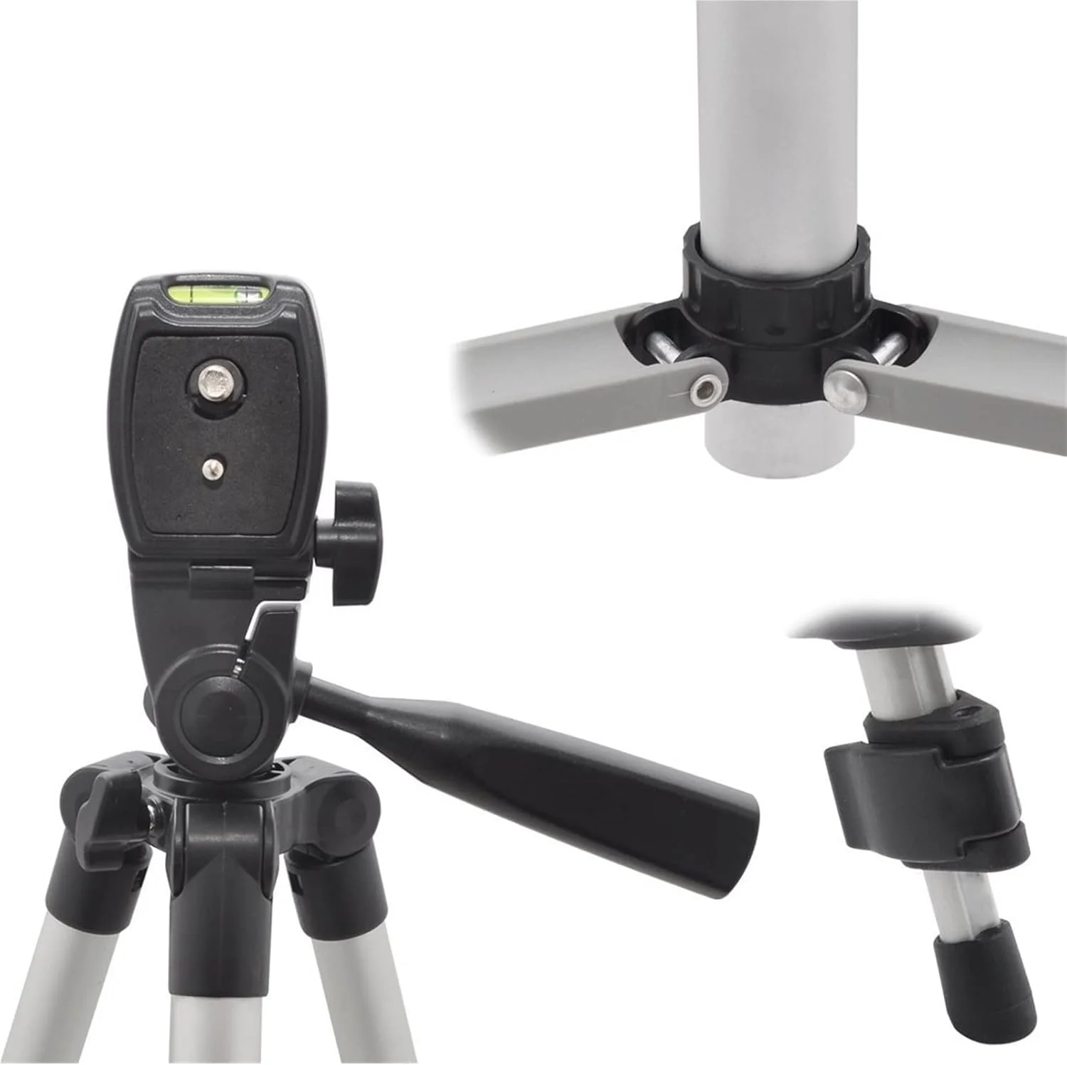 سه پایه ZURBAA قابل افزایش طول برای موبایل، تلفن هوشمند و دوربین دیجیتال به همراه گیره نگهدارنده