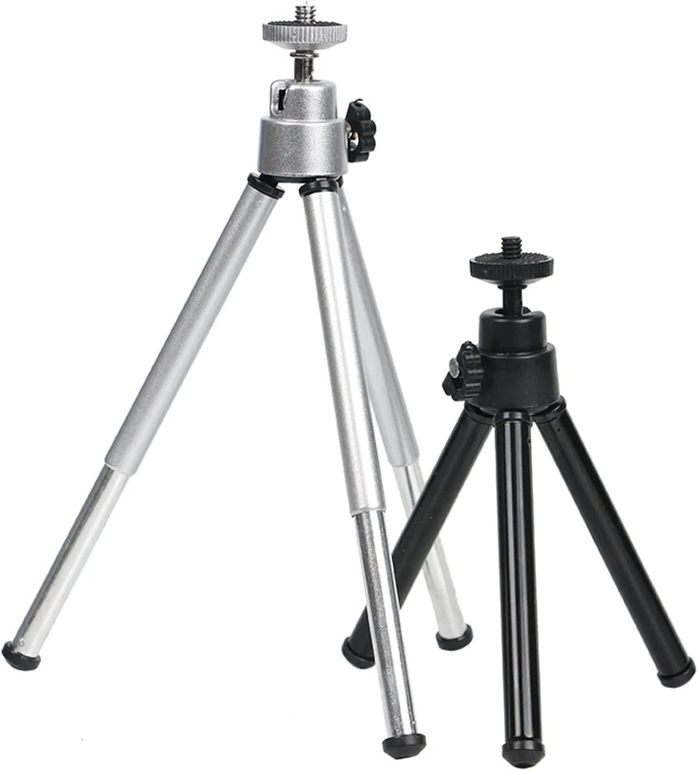 سه پایه کوچک انعطاف پذیر ZURBAA، پایه نگهدارنده 2 قسمتی برای پروژکتور، دوربین، سه پایه رومیزی آلیاژ آلومینیوم برای تلفن همراه