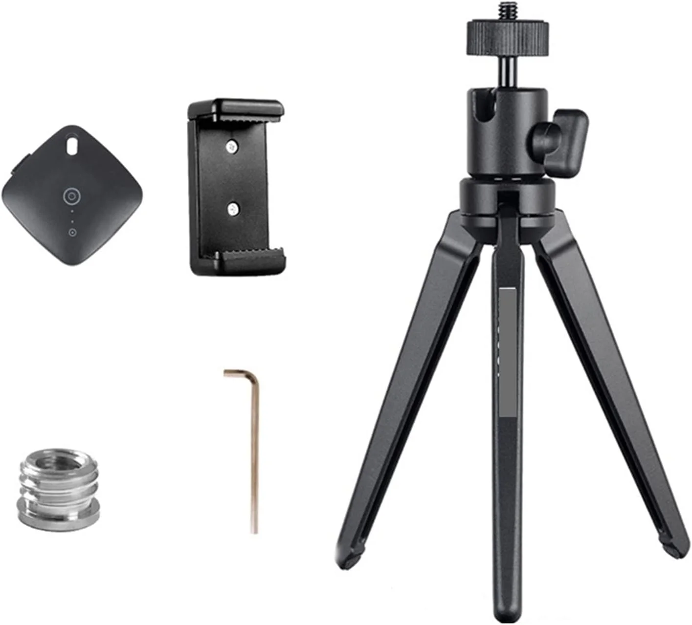 پایه نگهدارنده گوشی موبایل ZURBAA، سه پایه کوچک آلومینیومی برای دوربین گوشی با سر توپی، هولدر گوشی هوشمند انعطاف پذیر