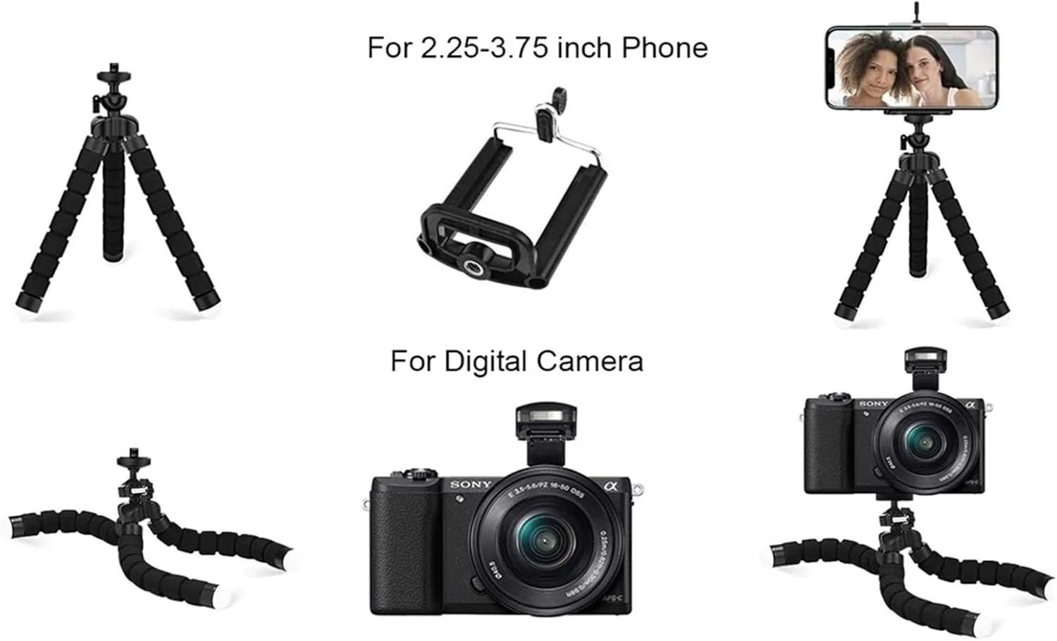 سه پایه تلفن همراه، سه پایه تلفن برای گوشی های هوشمند، پایه نگهدارنده سه پایه، مونوپاد برای سه پایه دوربین