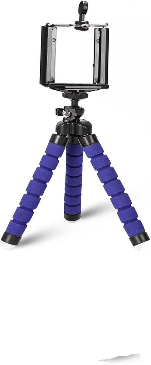 پایه نگهدارنده گوشی موبایل، سه پایه انعطاف پذیر اسفنجی اختاپوسی کوچک برای تلفن، سه پایه دوربین کوچک، نگهدارنده تلفن (رنگ: Hortel)