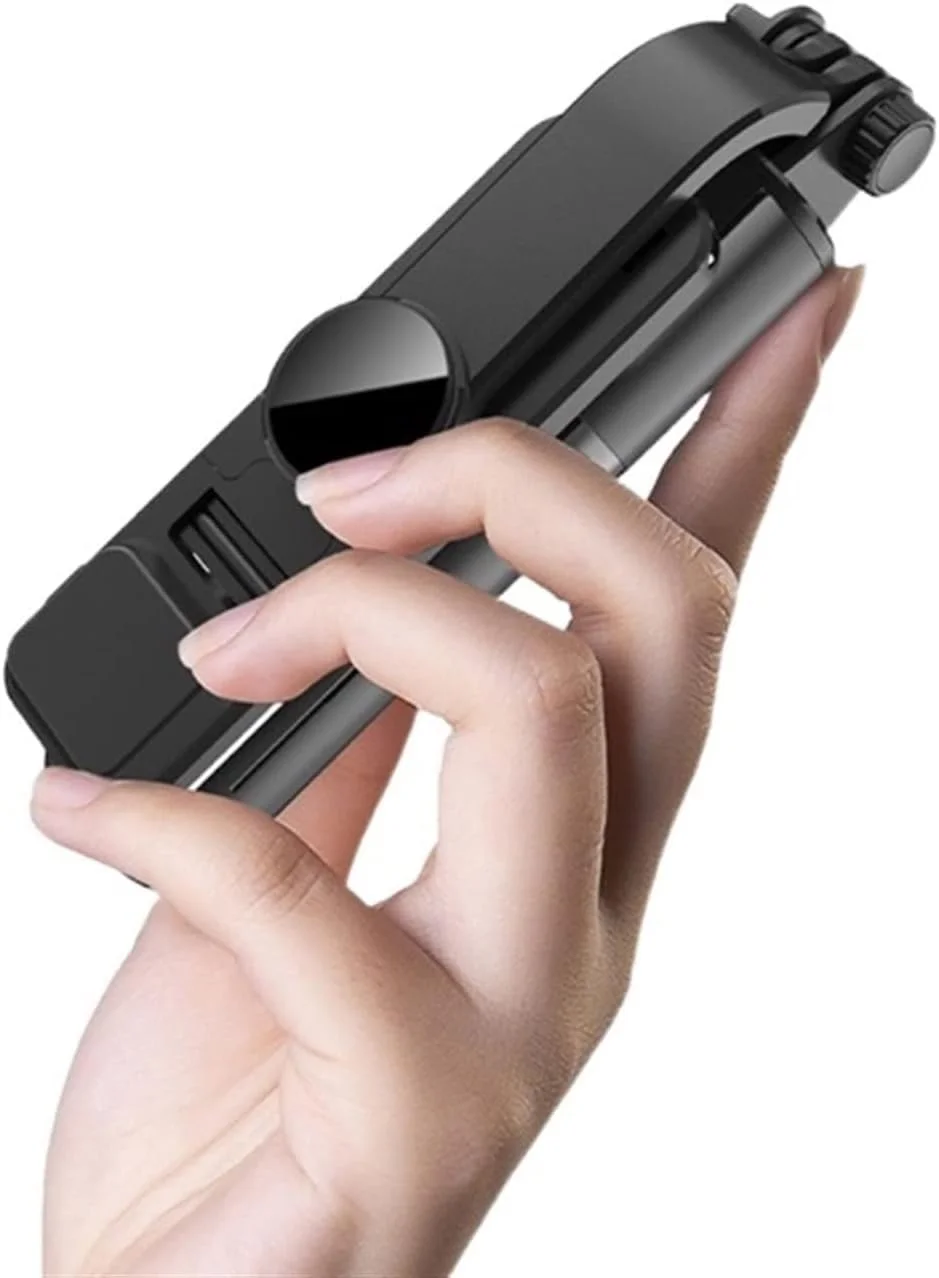 سه پایه آلیاژ آلومینیوم مینی بلوتوثی، مونوپاد تاشو با نور LED و شاتر کنترل از راه دور