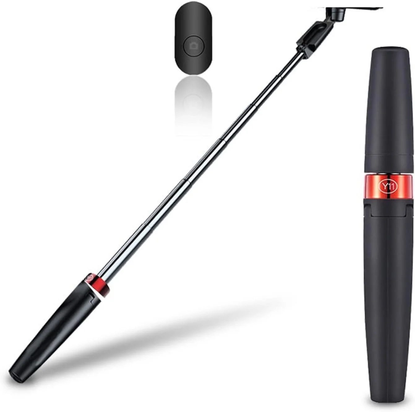 مونوپاد سه پایه ZURBAA بلوتوثی، مینی قابل حمل، همه کاره، قابلیت عکس برداری افقی و عمودی (رنگ: مشکی Y11)