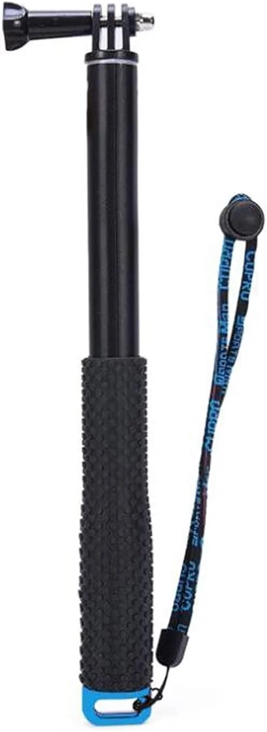 تک پایه سه پایه دستی قابل افزایش طول ZURBAA + آداپتور + بند برای لوازم جانبی دوربین اکشن (رنگ: Hortel)