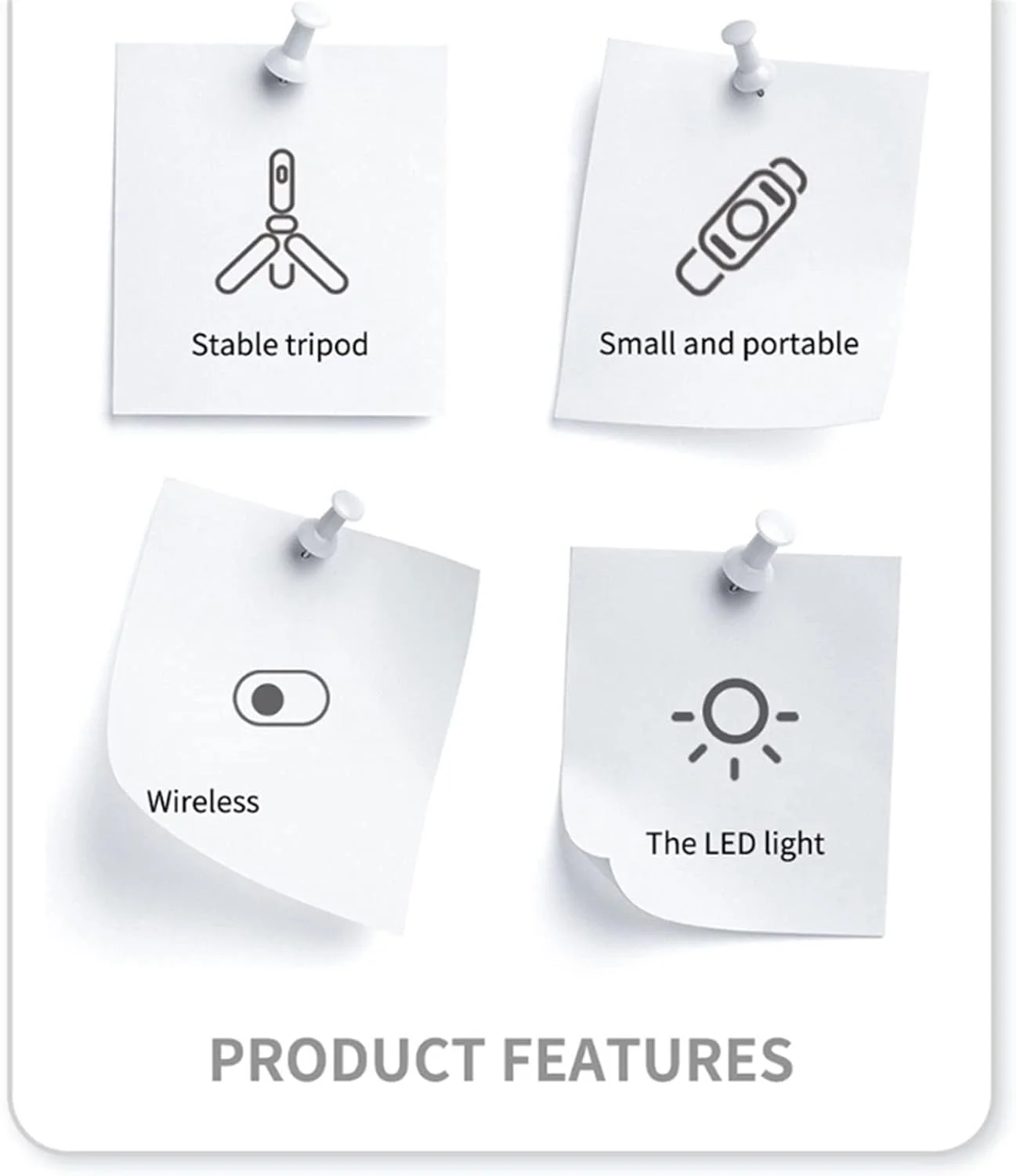 سه پایه آلیاژ آلومینیوم مینی بلوتوثی، مونوپاد تاشو با نور LED و شاتر کنترل از راه دور