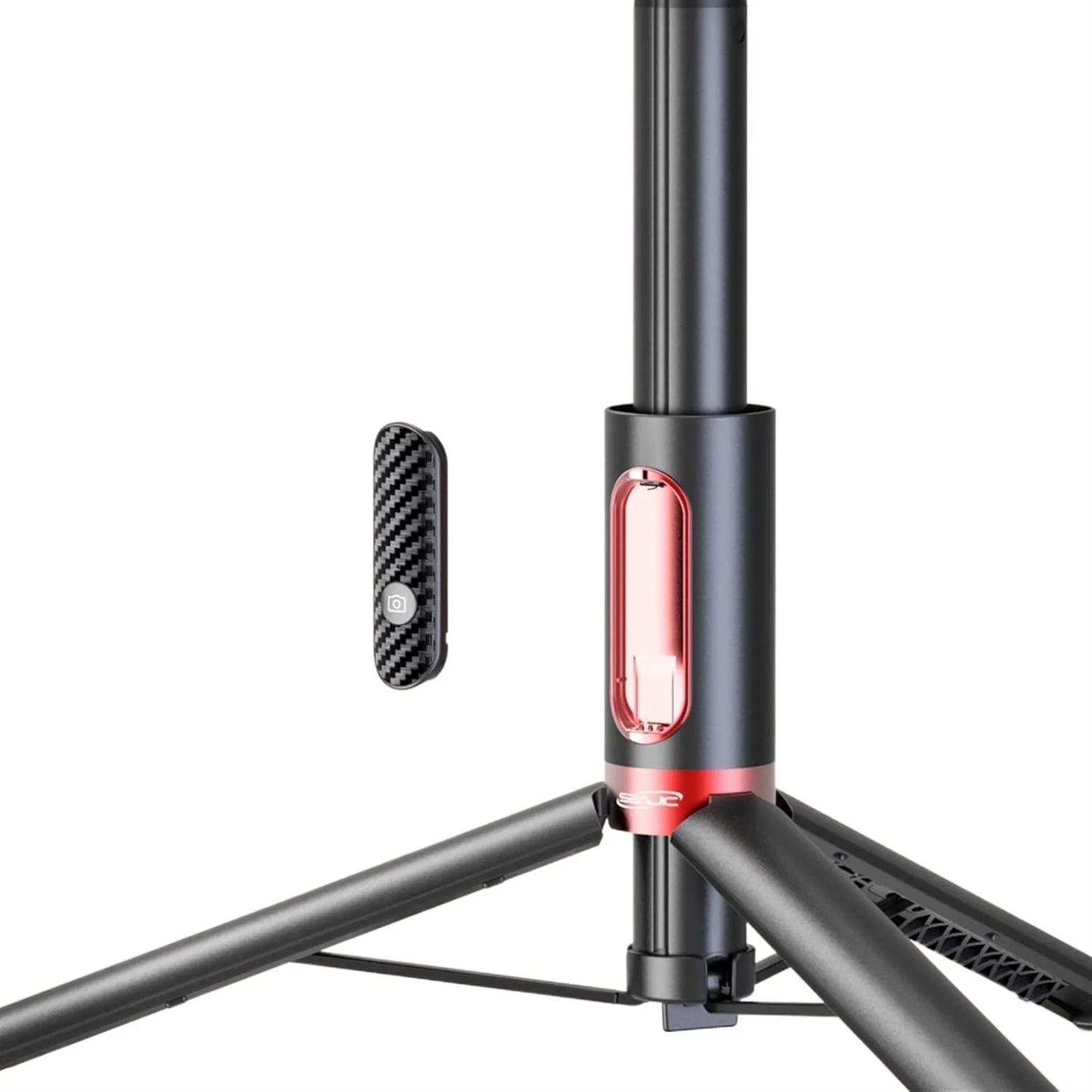 سه پایه مونوپاد با ریموت 150 سانتی متری بی سیم، سه پایه کوچک تاشو قابل حمل برای تلفن های هوشمند (رنگ: صورتی)