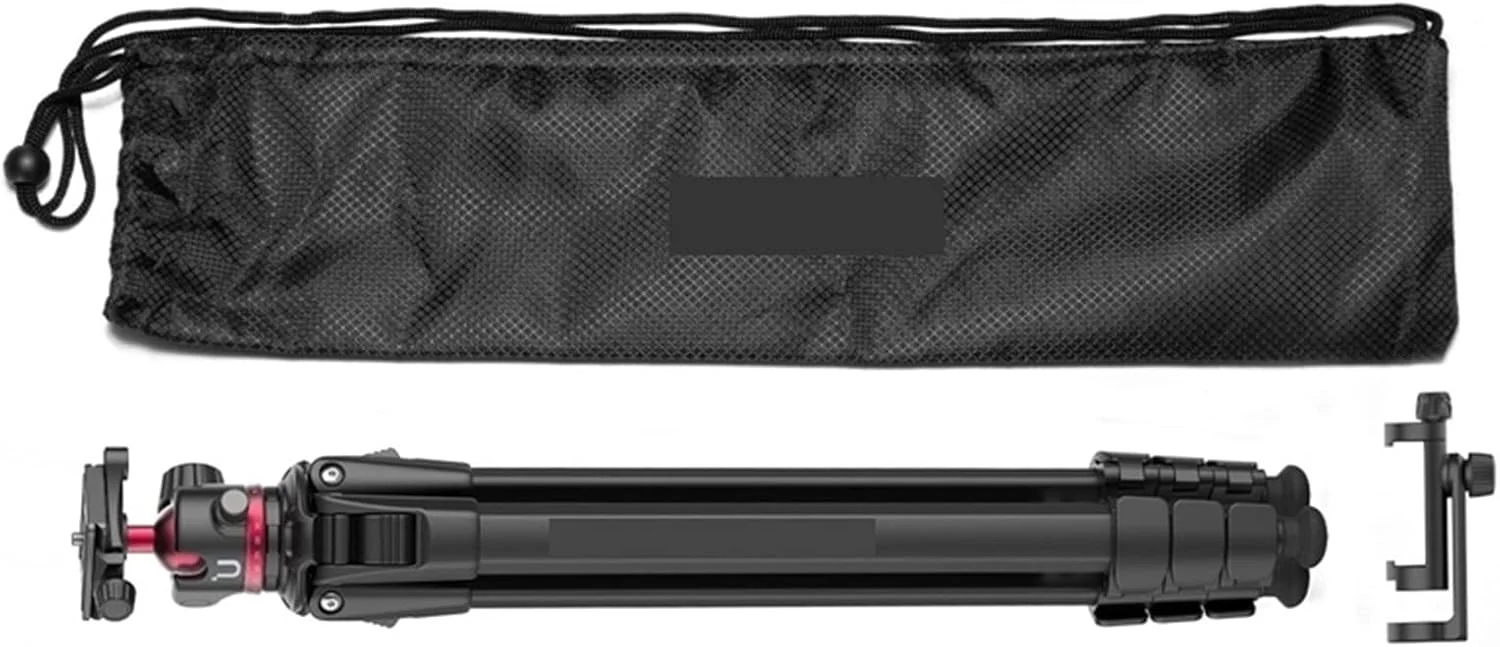 سه پایه مسافرتی ZURBAA آلیاژ آلومینیوم فلزی دوربین گوشی هوشمند سه پایه تک پایه با صفحه سر توپی (رنگ: Hortel)