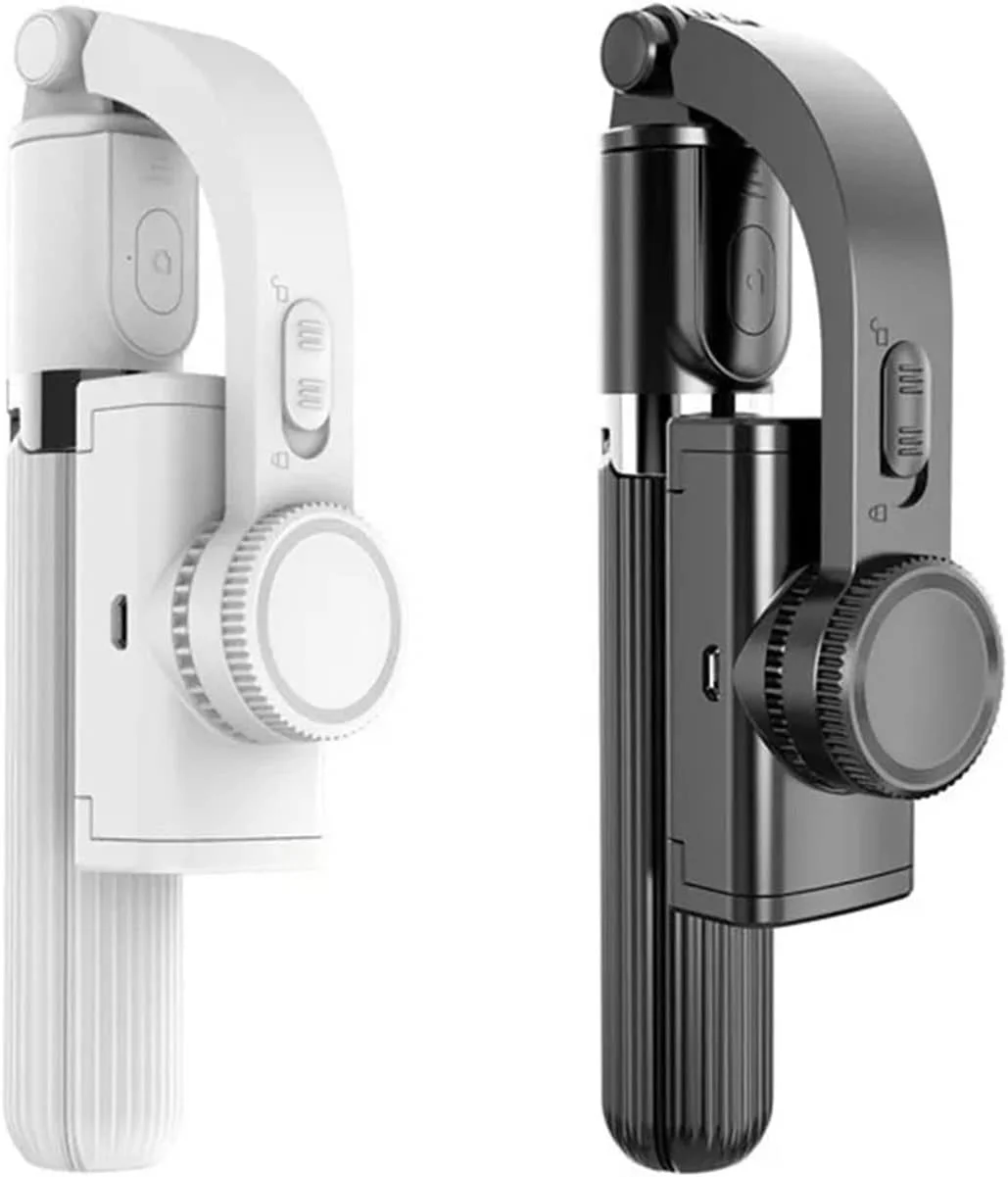 پایه نگهدارنده گوشی موبایل ZURBAA با بلوتوث بی سیم، لرزشگیر و تثبیت کننده دستی (رنگ: سفید)